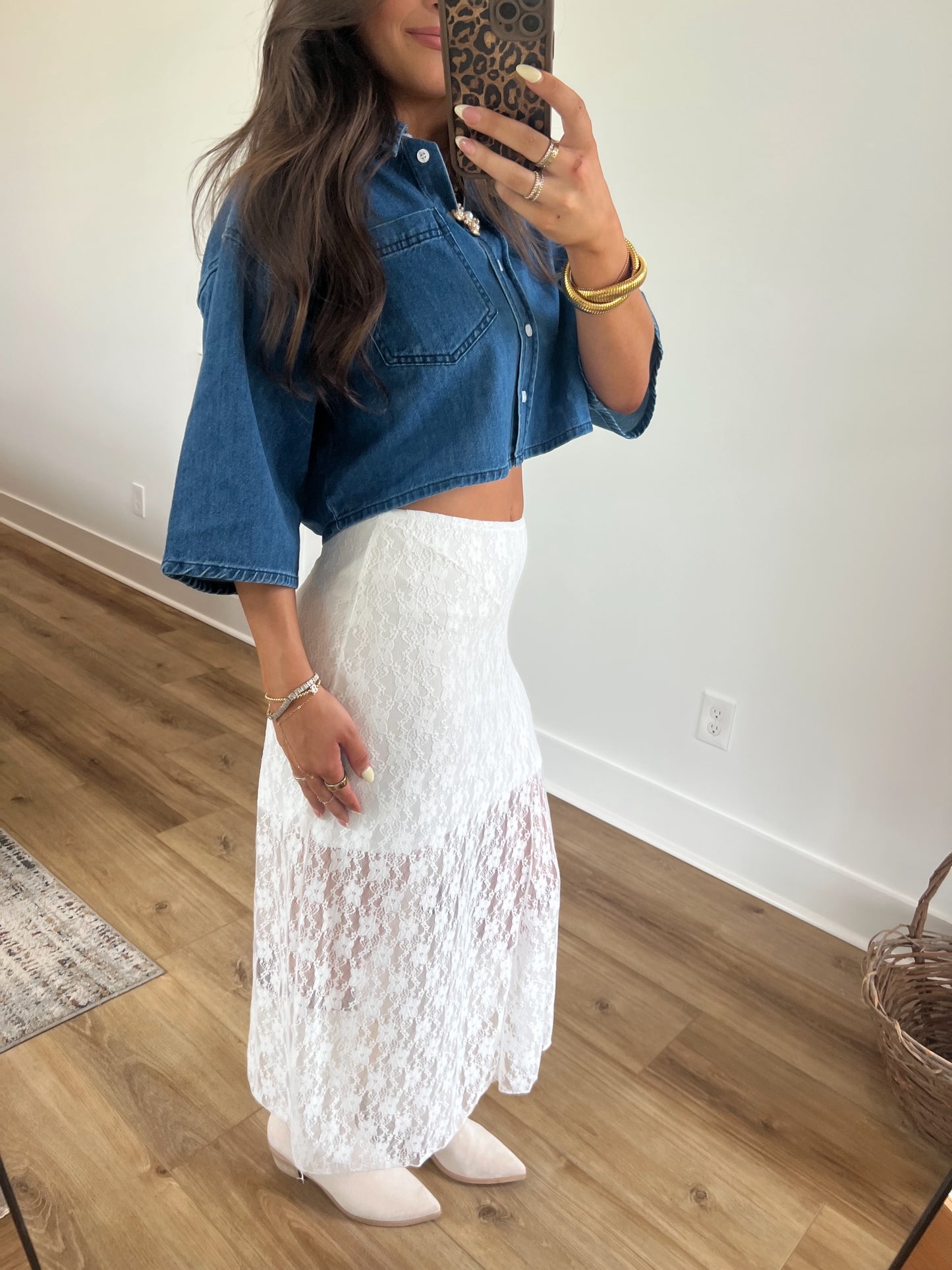 Lace Midi Skirt