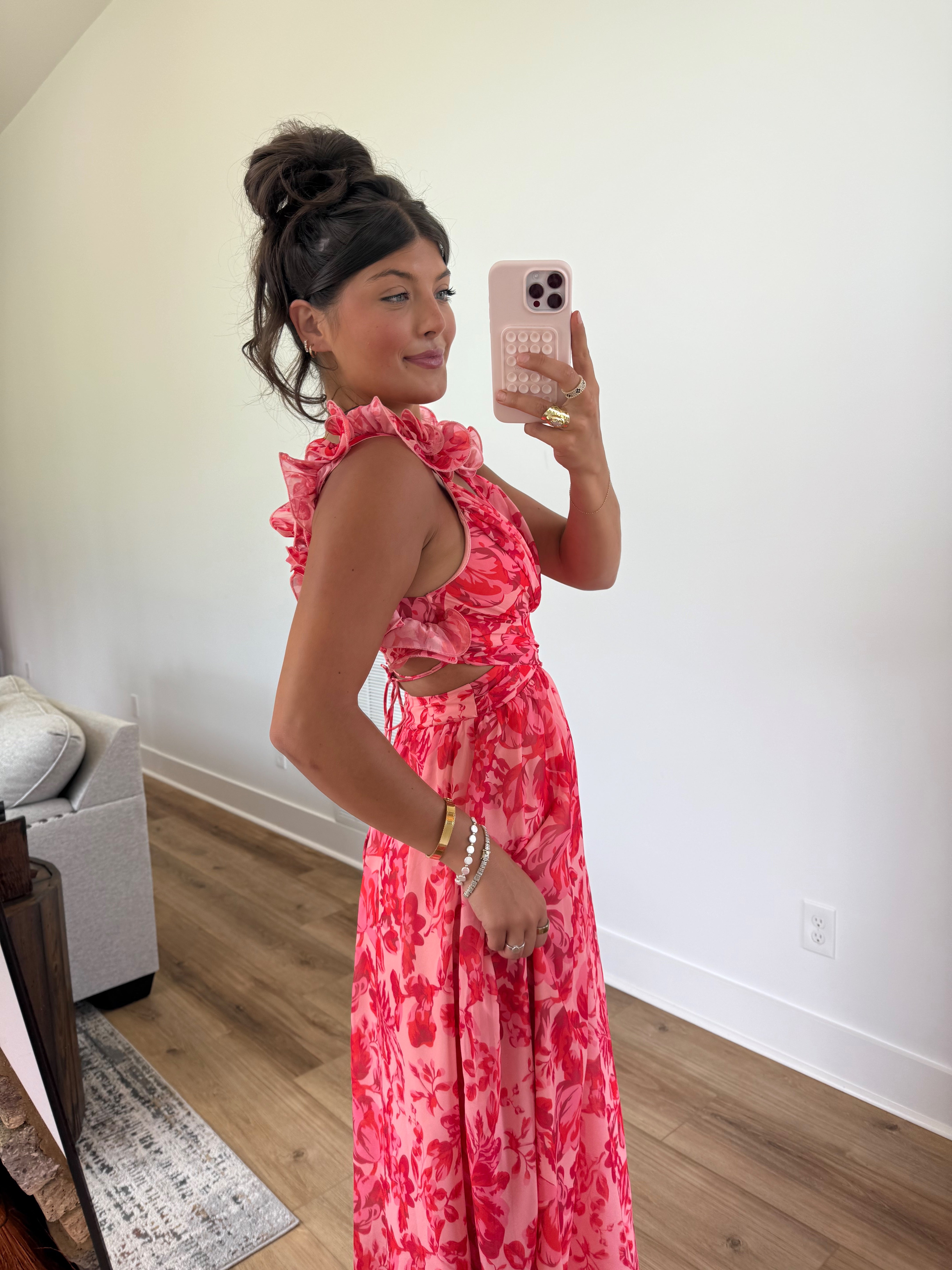 Sunset Flowers Maxi Dress