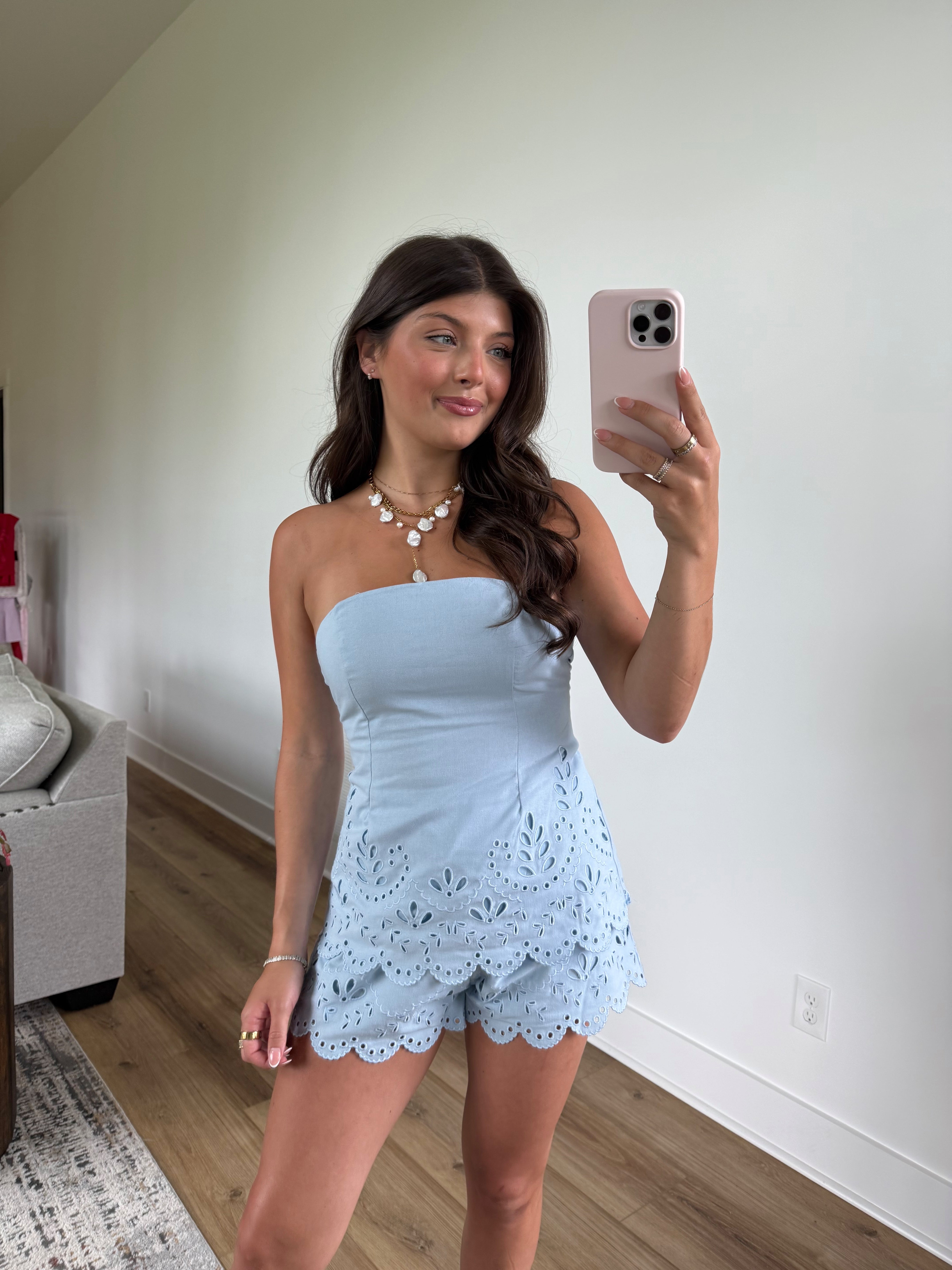 Blue Fields Short Set