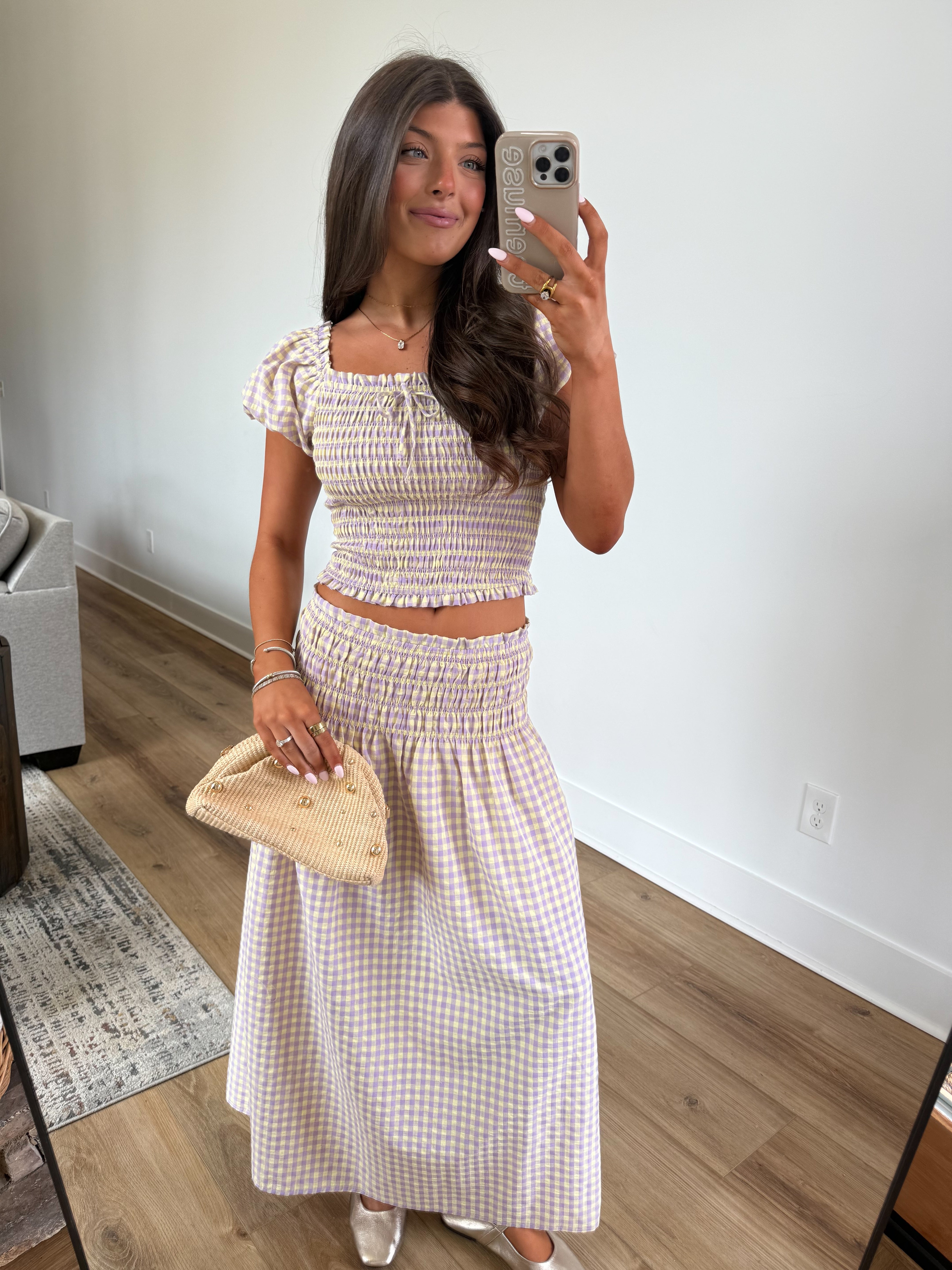Lavender/Lemon Gingham Set (Restock)