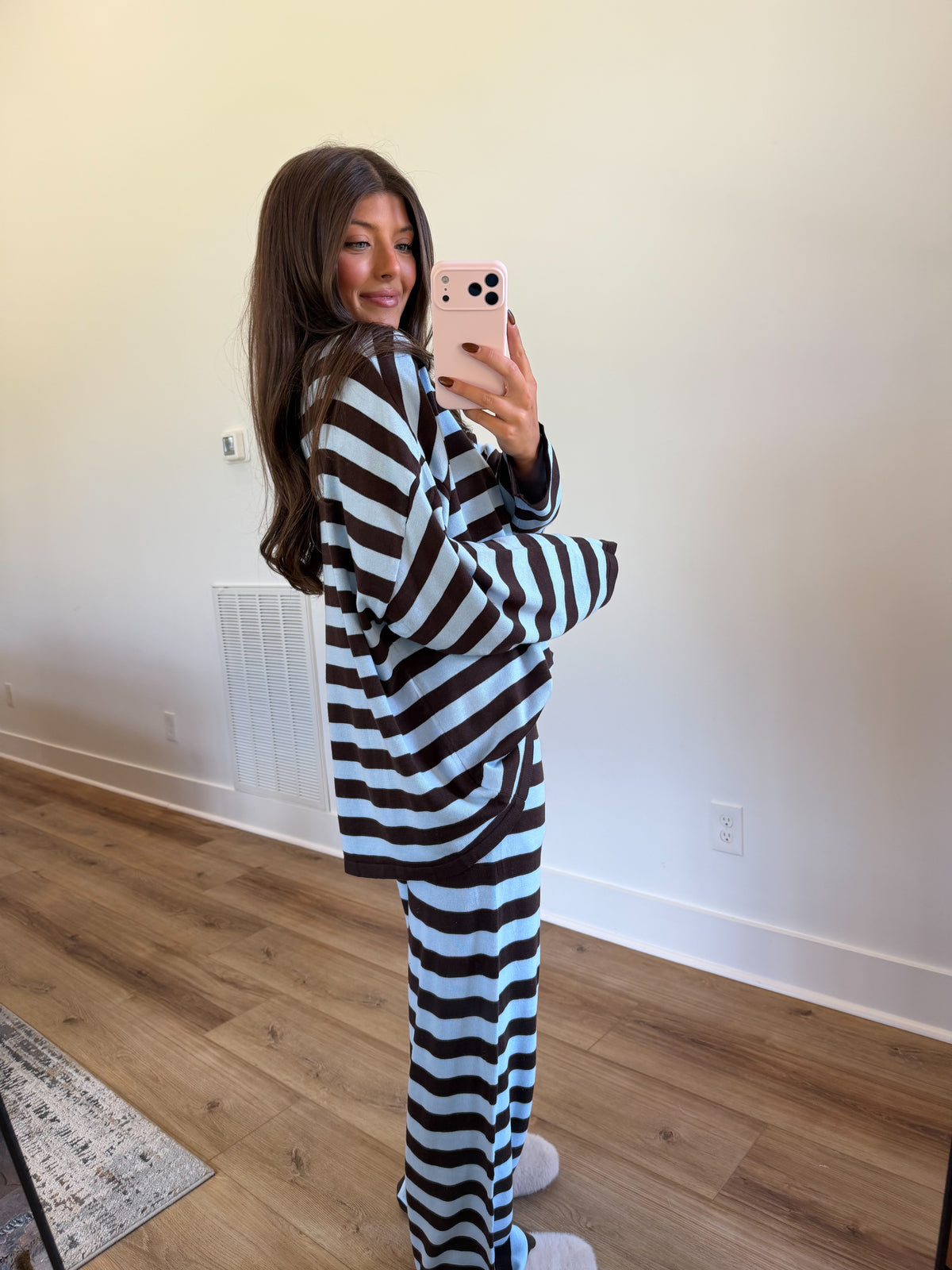 Cocoa Blue Stripe Set