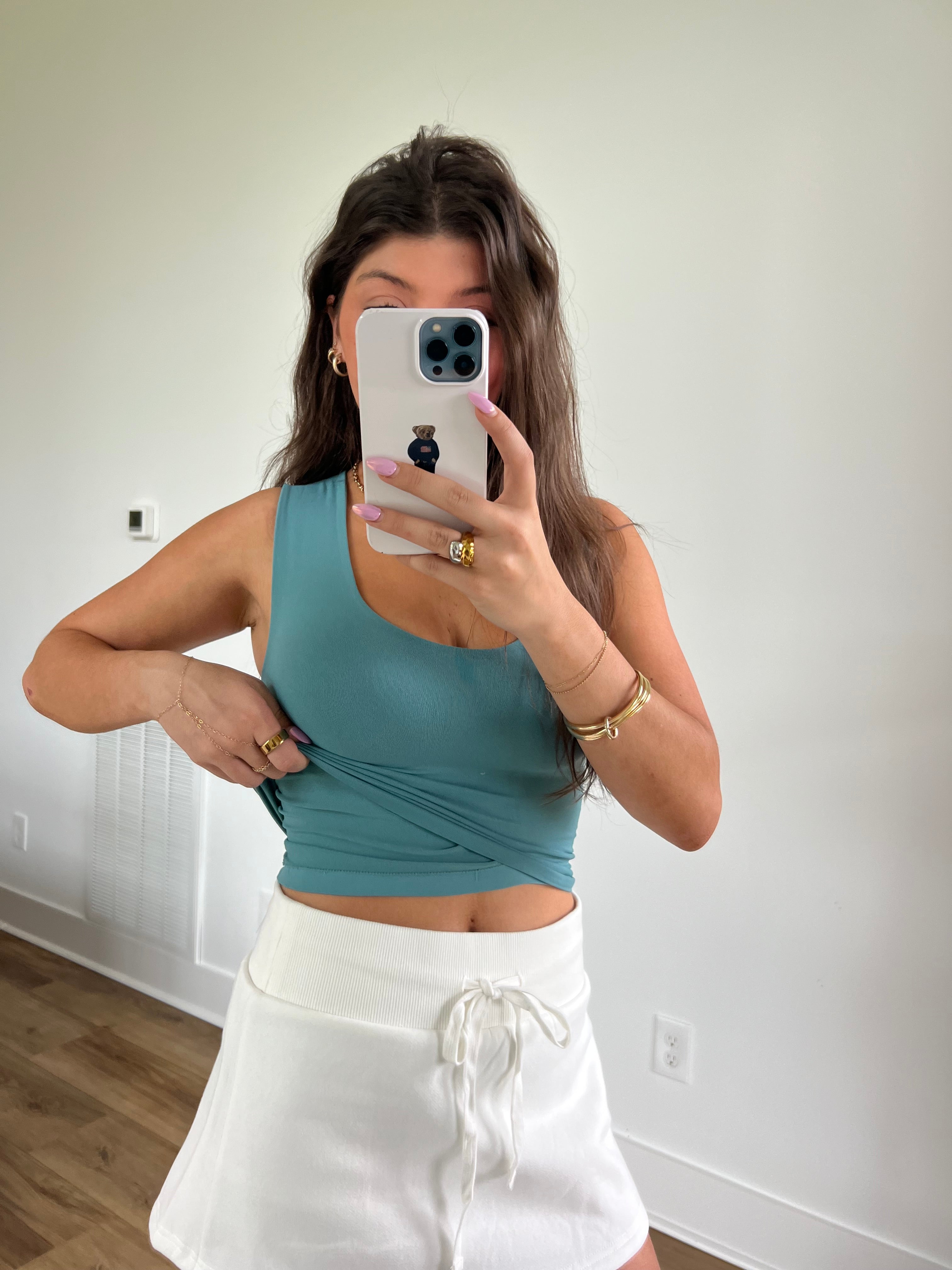 (Aquamarine) Double Lined Seamless Tank