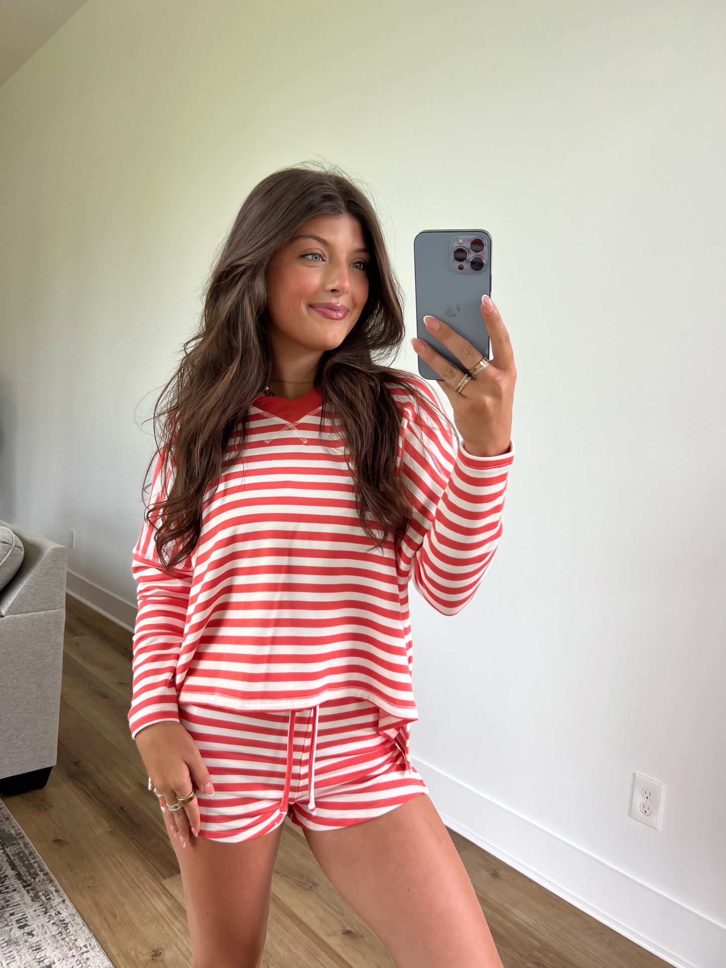 Travel Day Stripe Set (Coral)