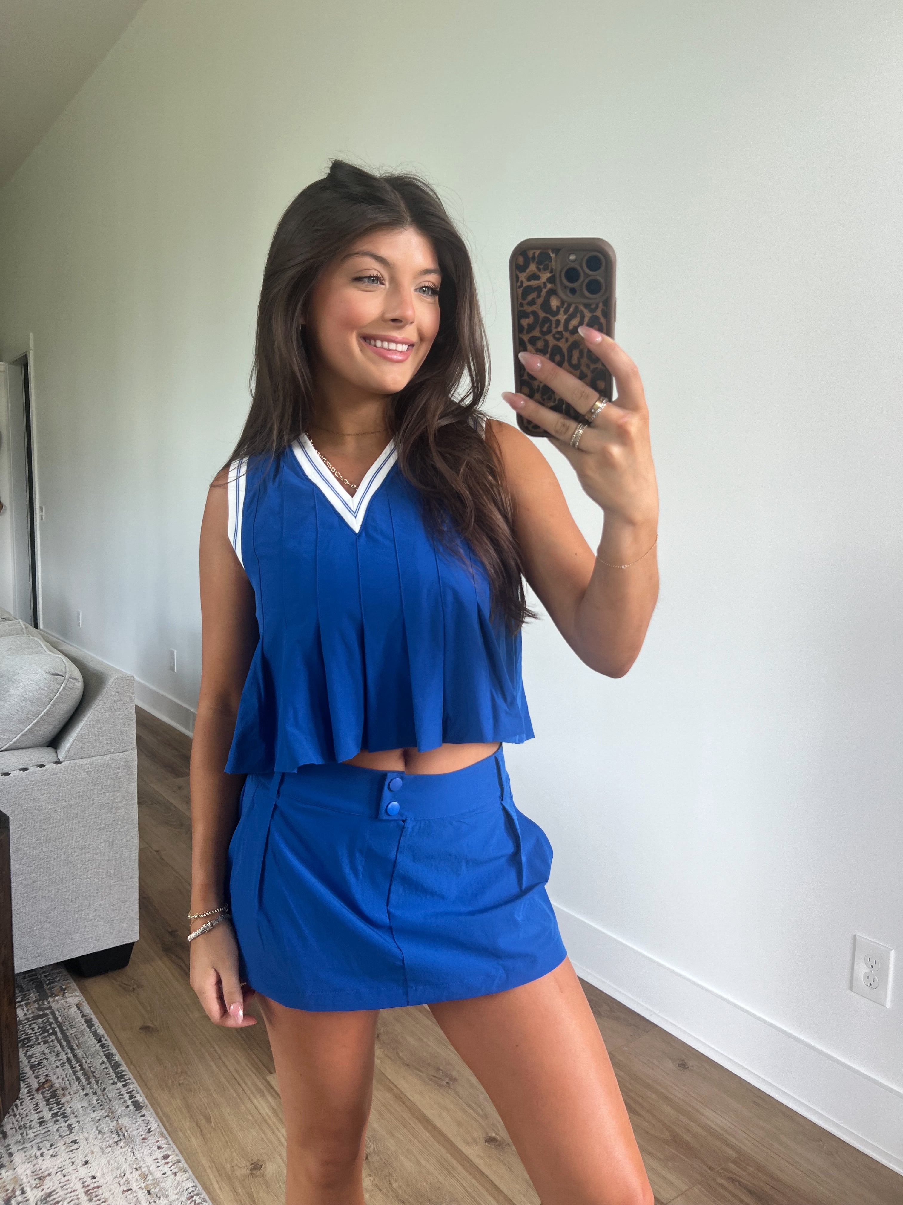 Royal Blue Rally Skort Set