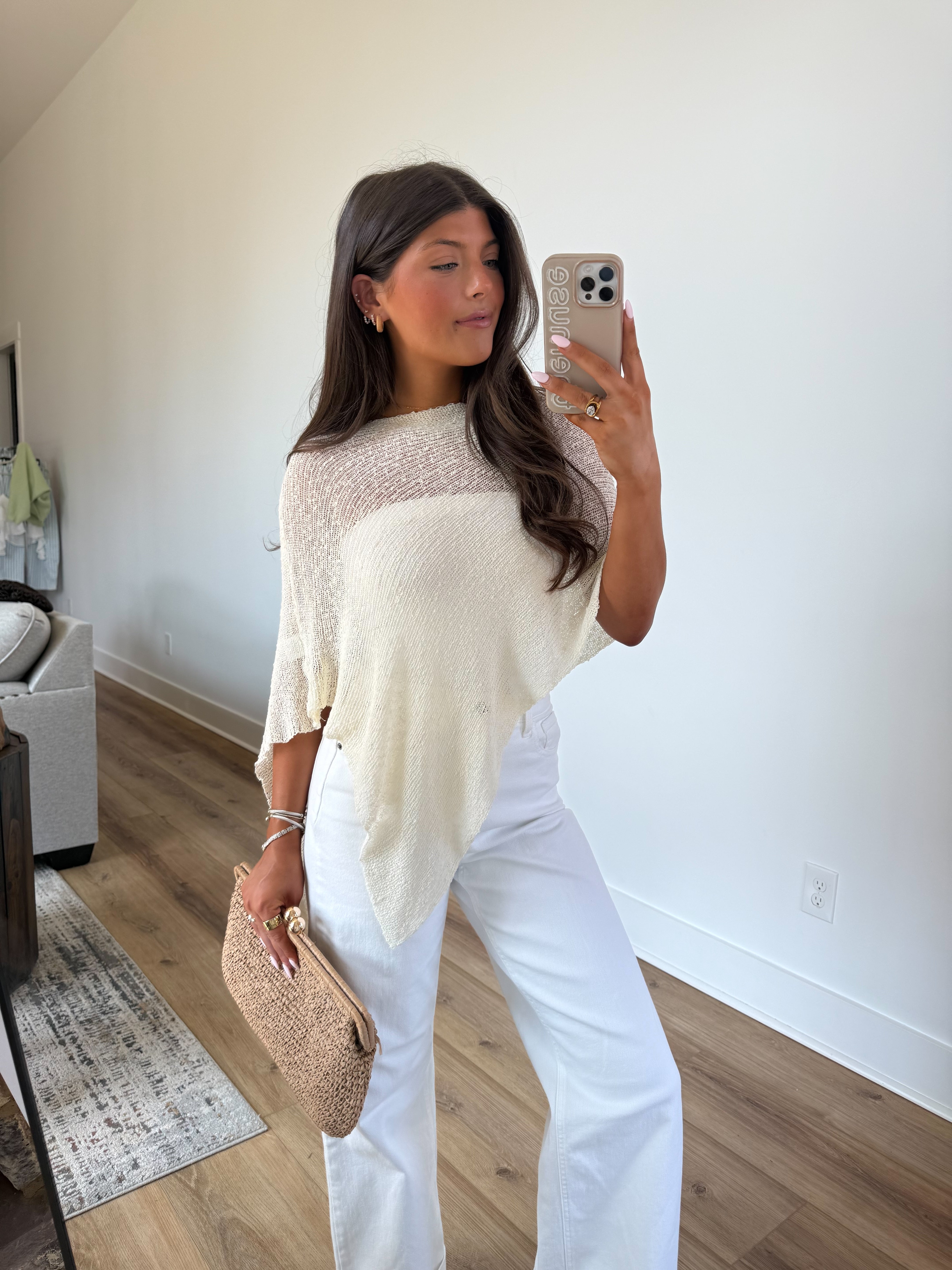 Ivory Poncho Top