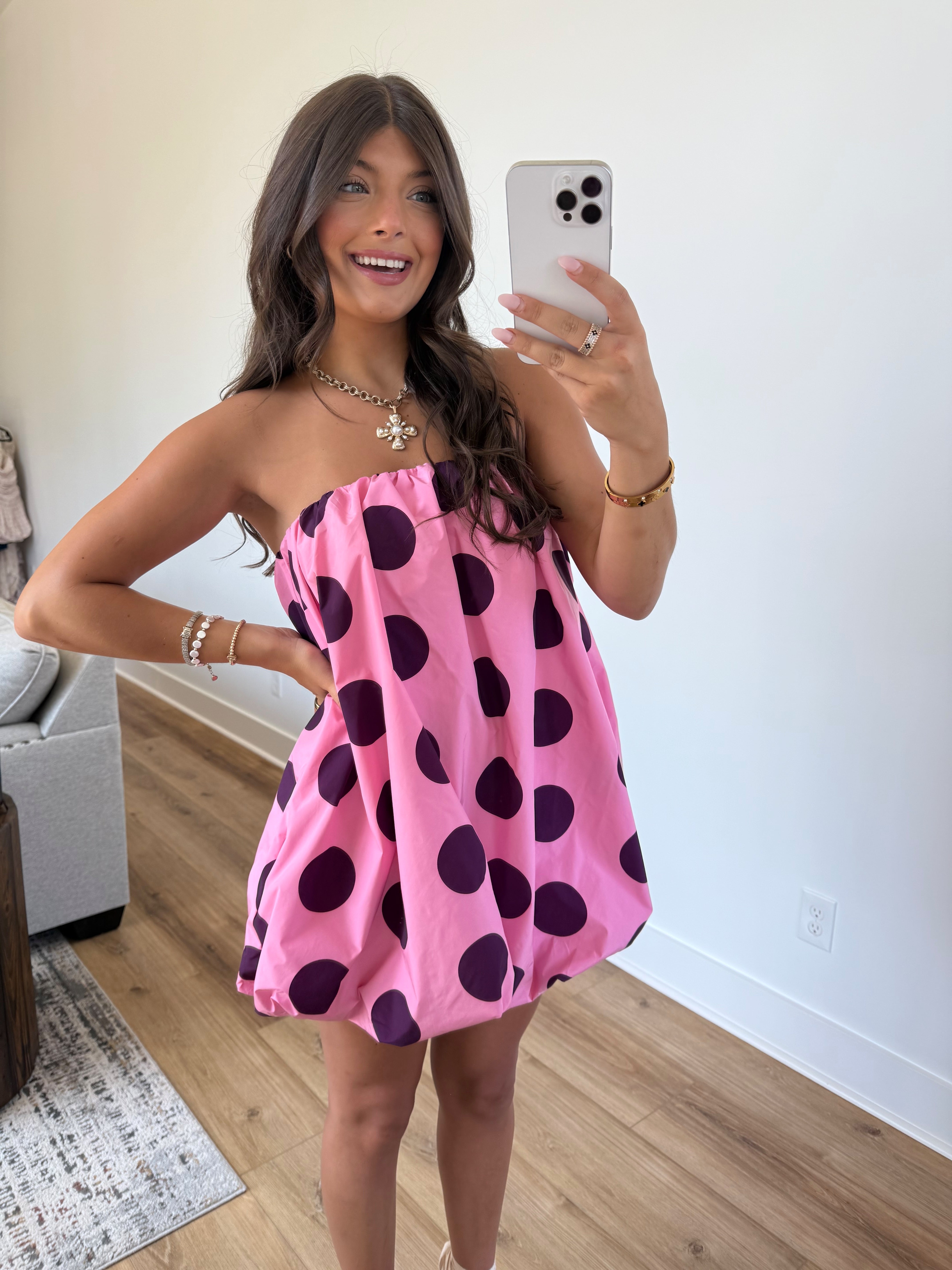 Clara Bubble Dress (Pink/Purple)