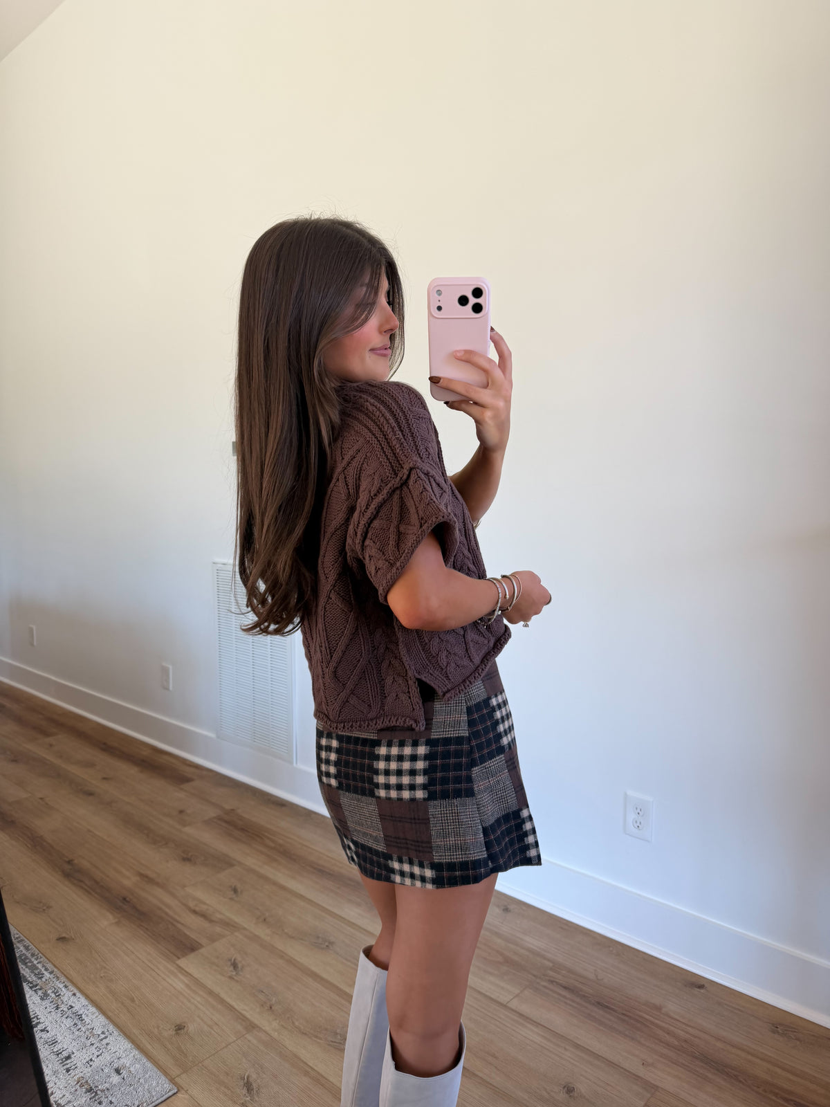 November Knit Top (Brown)