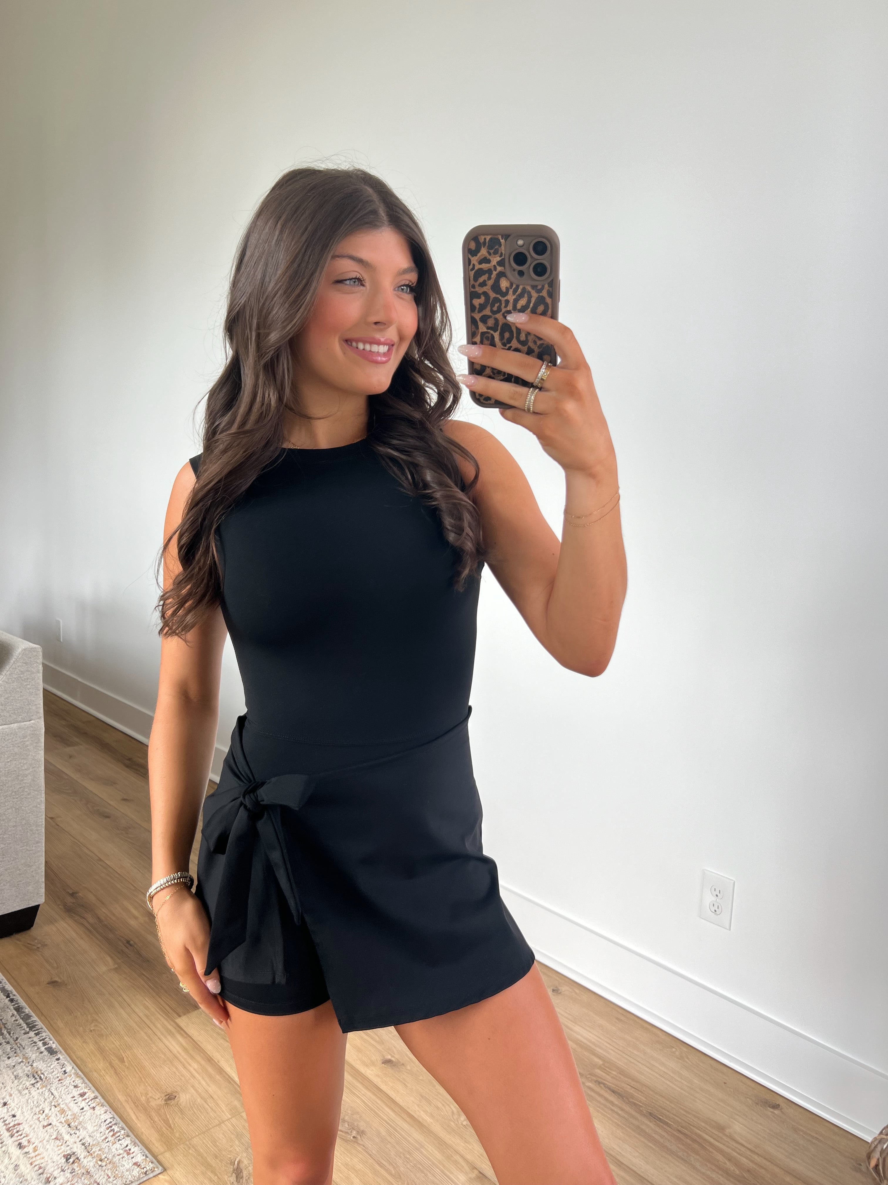 Black Wrap Athletic Dress (Restock)