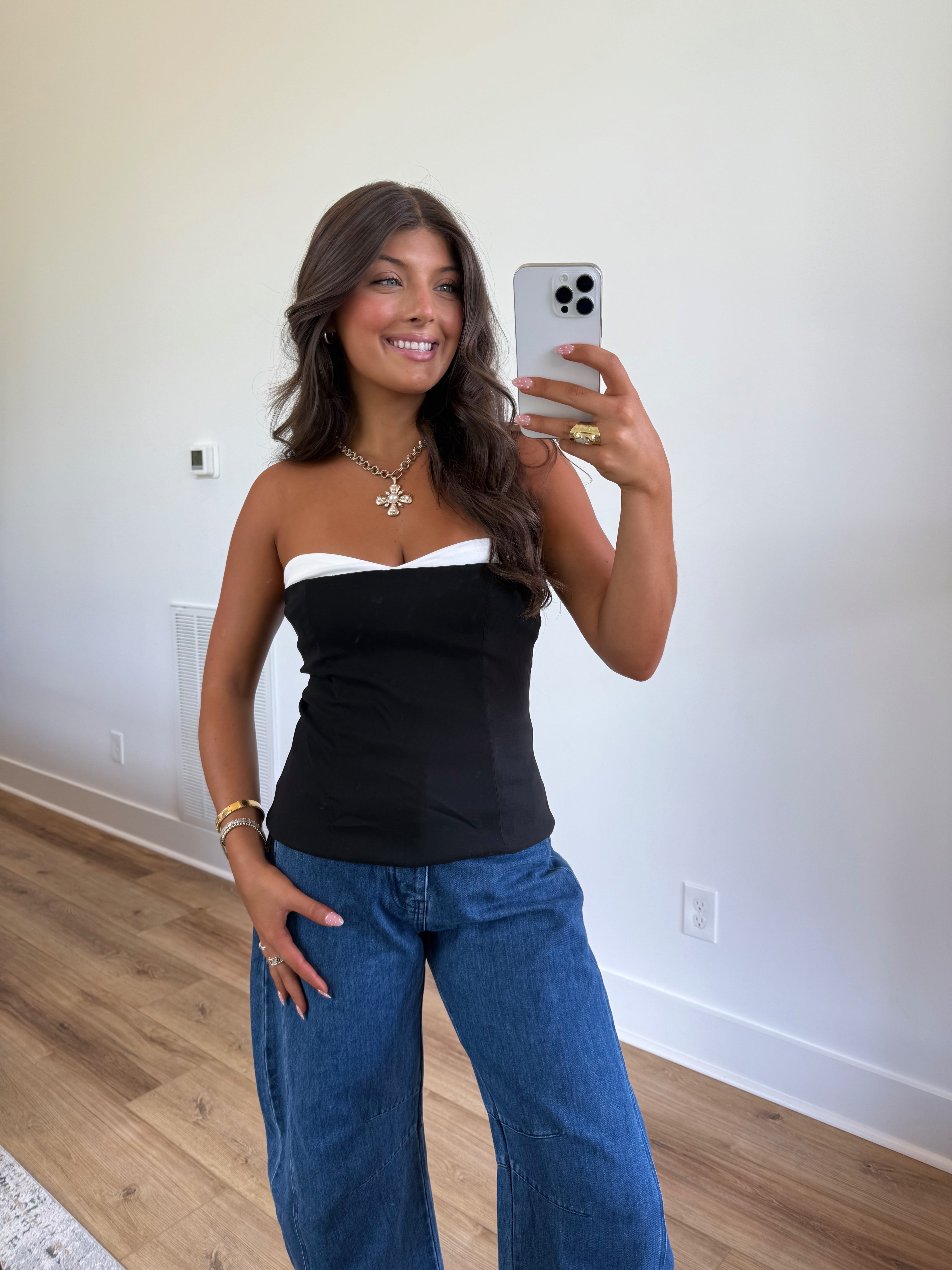 Classic Contrast Top