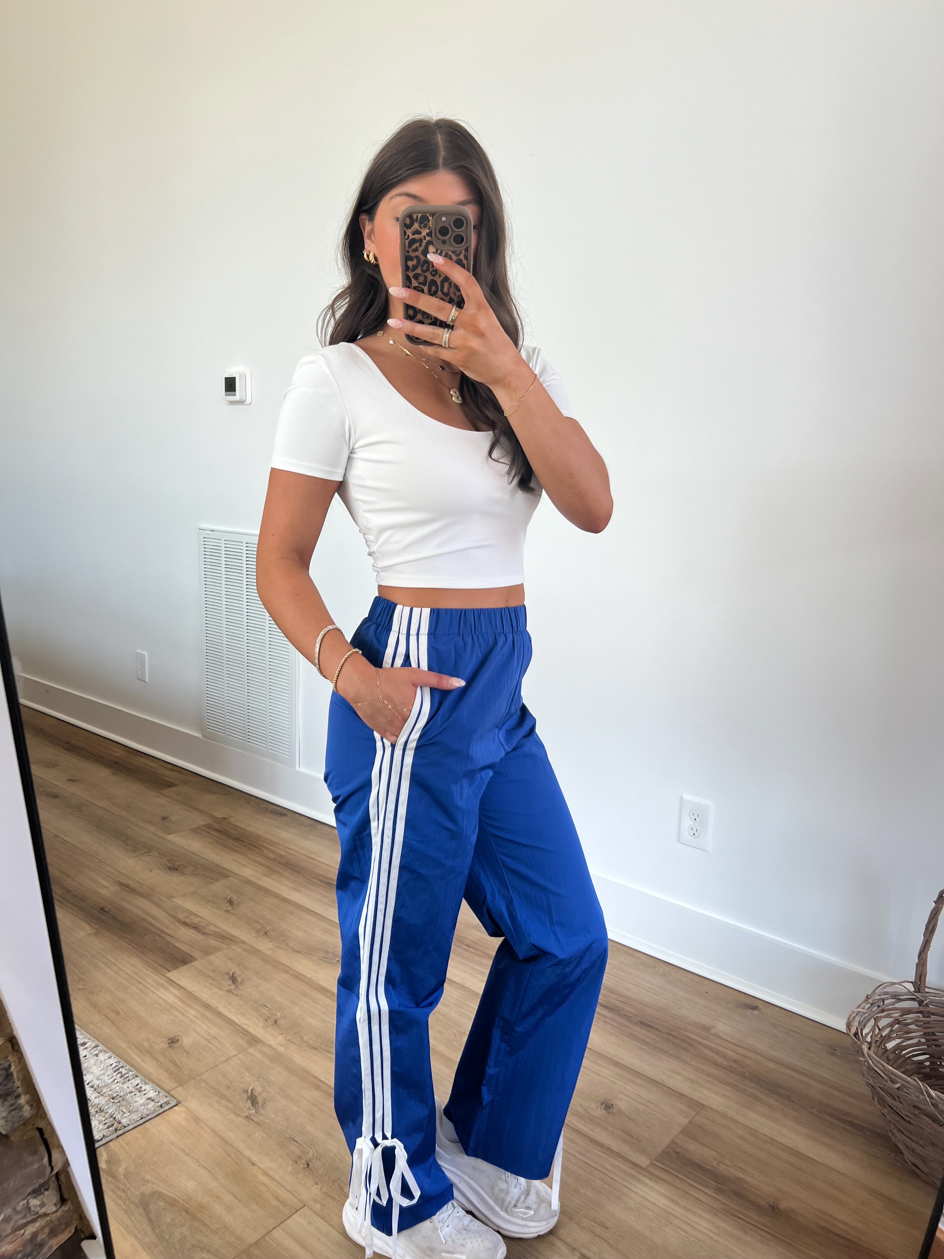 (Blue) Tate Bow Track Pants