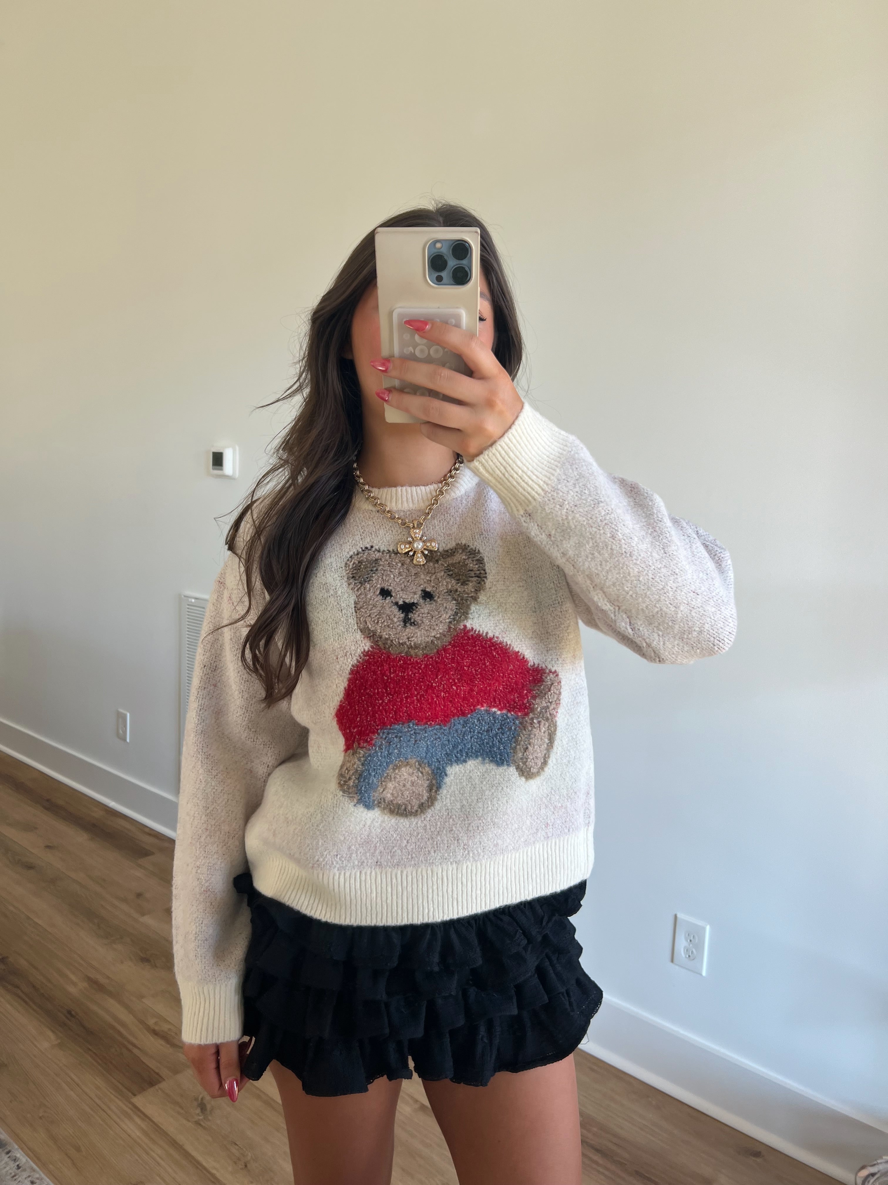 Ivory Bear Obsessed Sweater