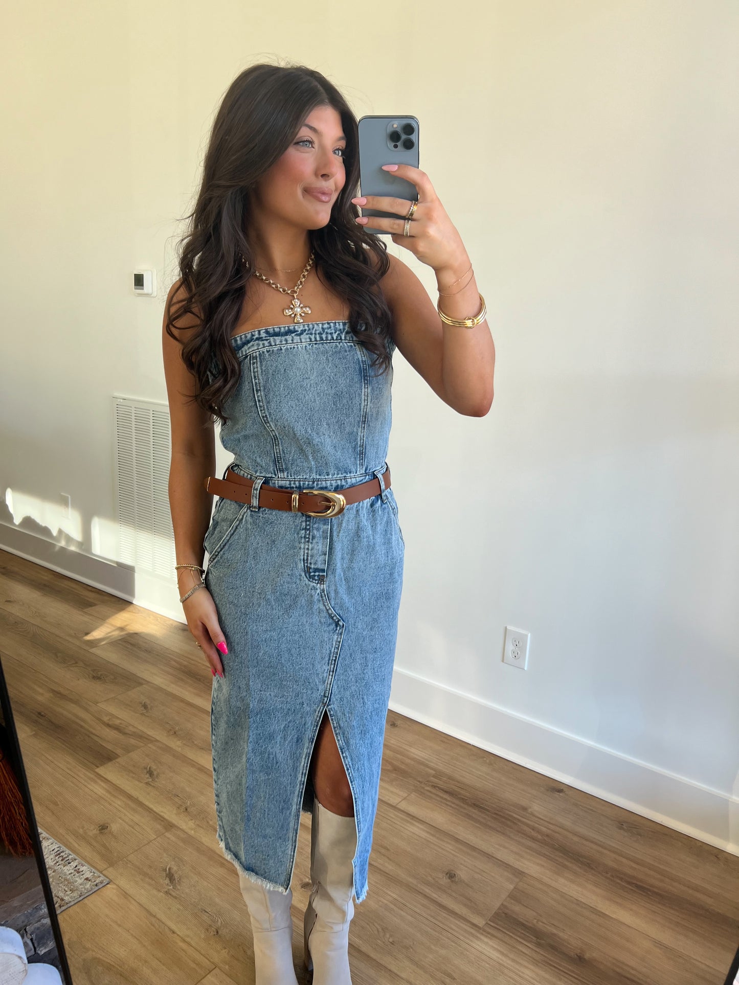 Denim Midi Dress