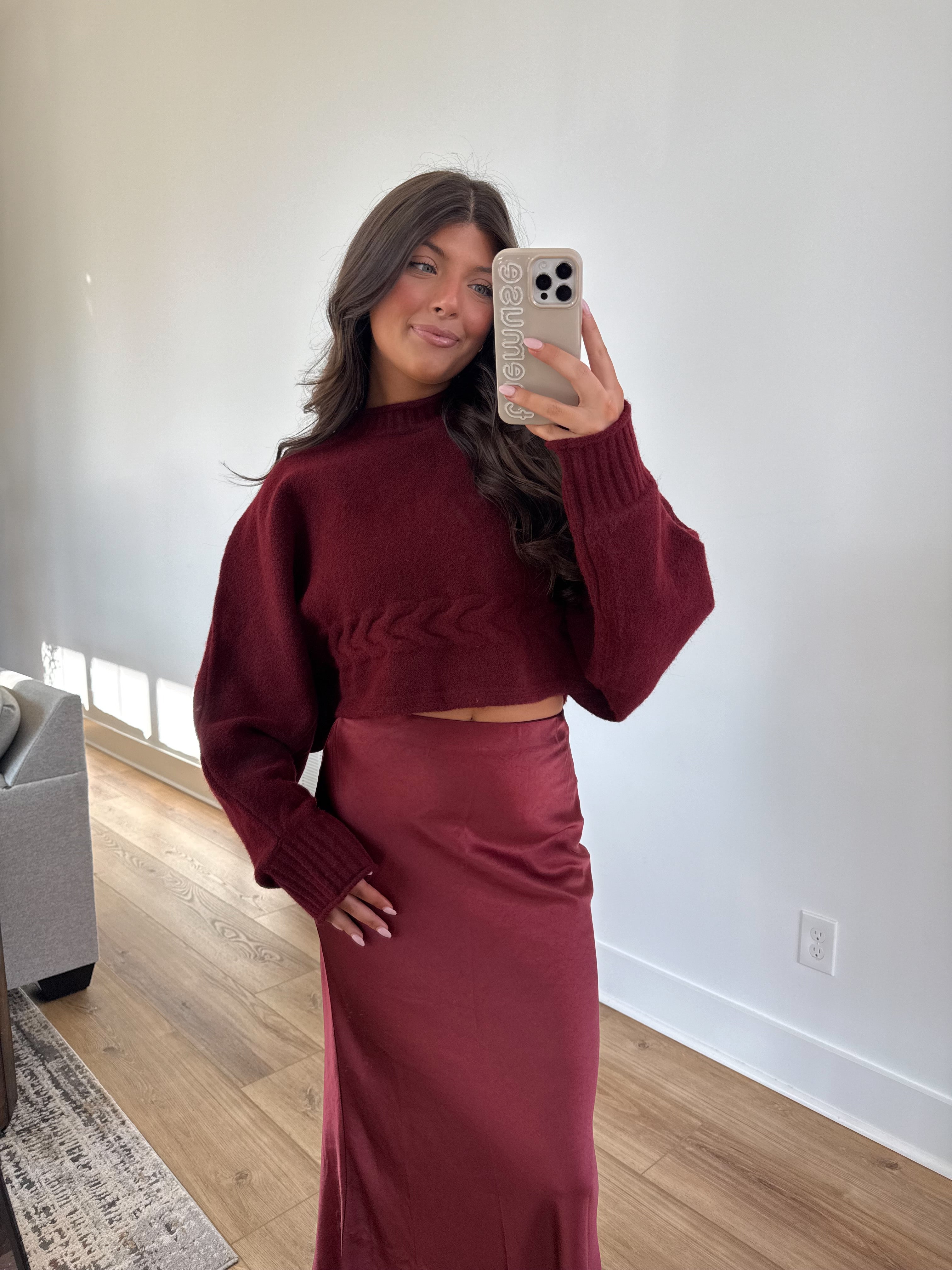 Twisted Cranberry Sweater