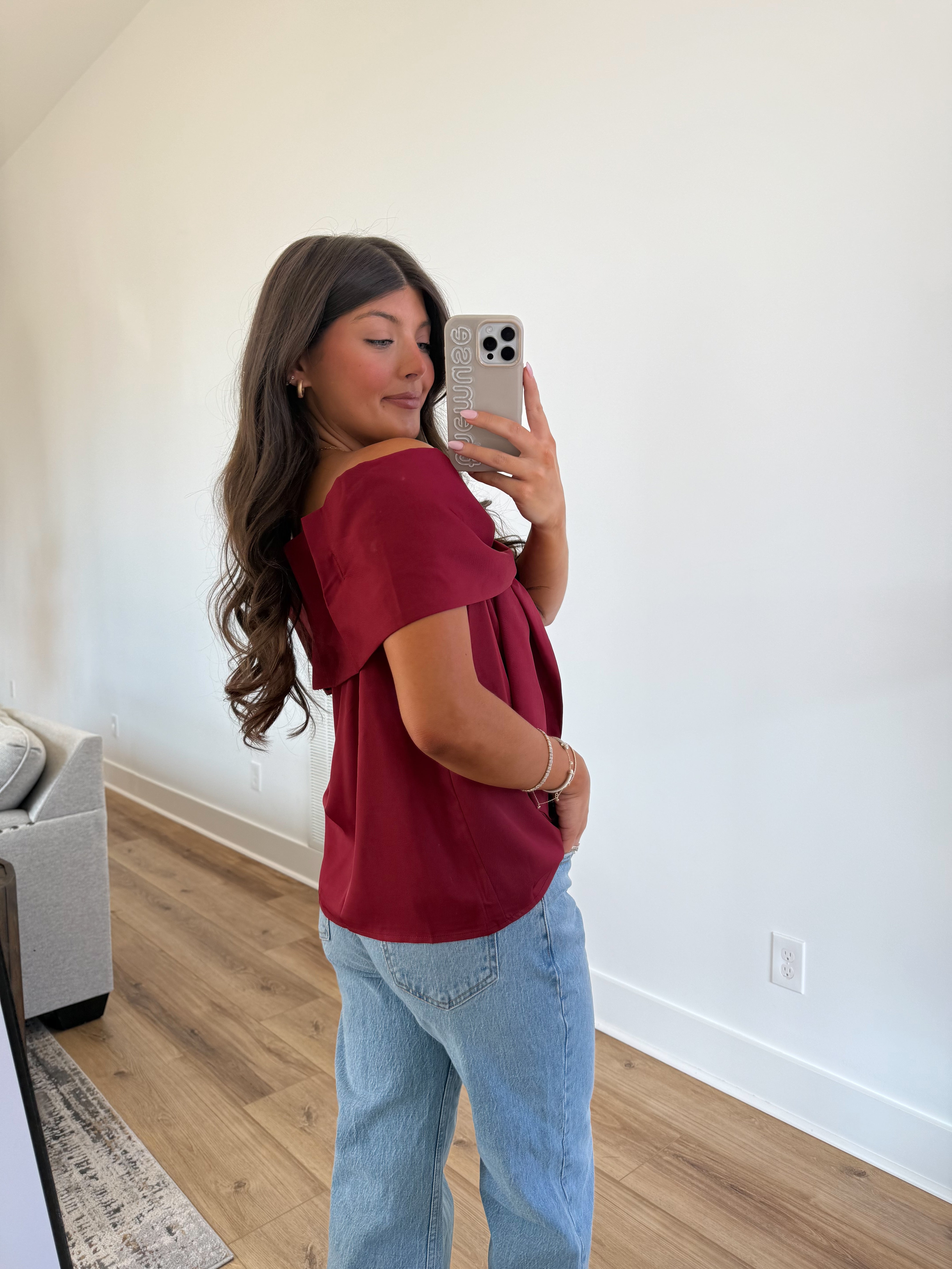 The Gift Wrap Top (Burgundy)