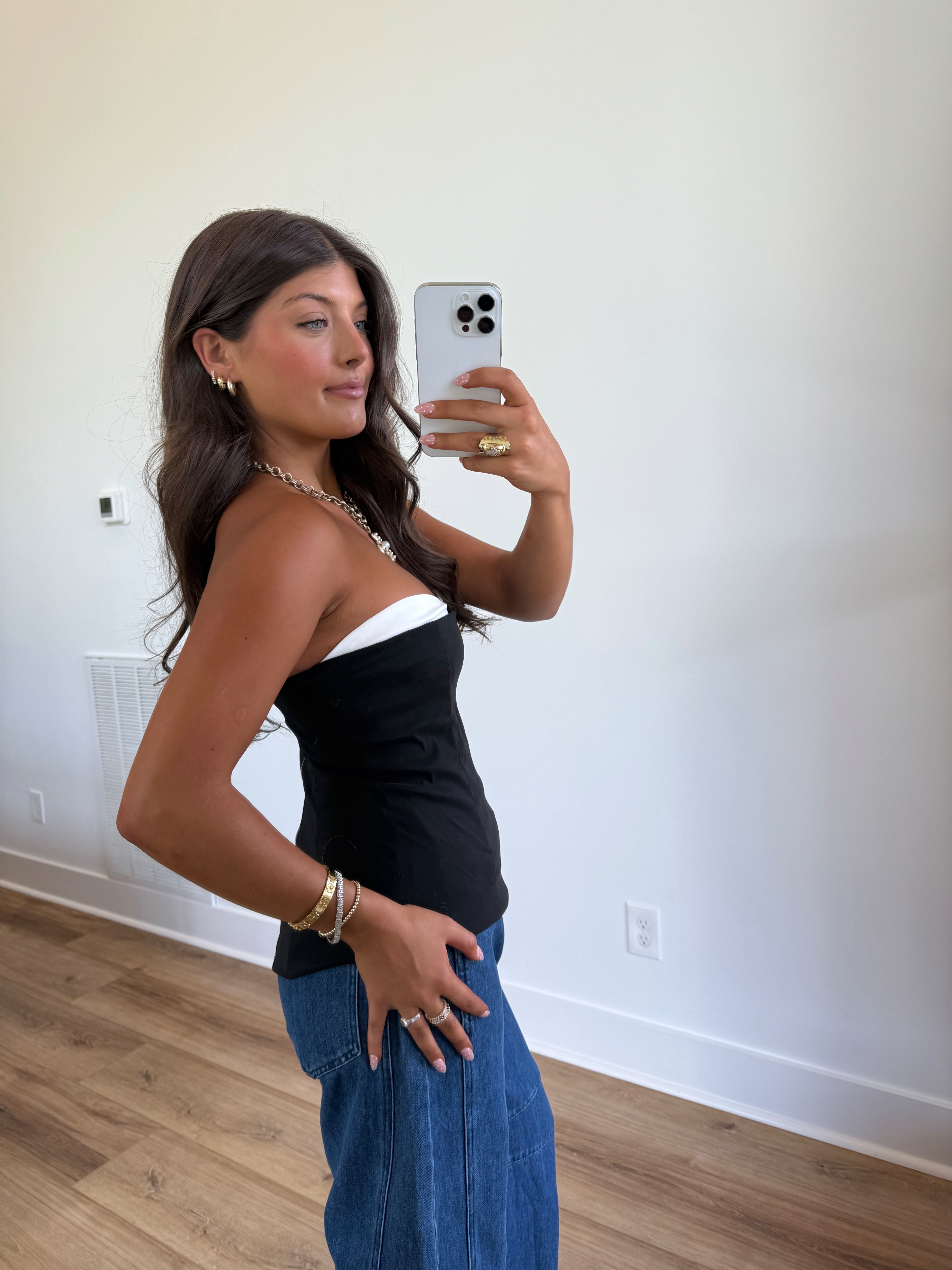 Classic Contrast Top
