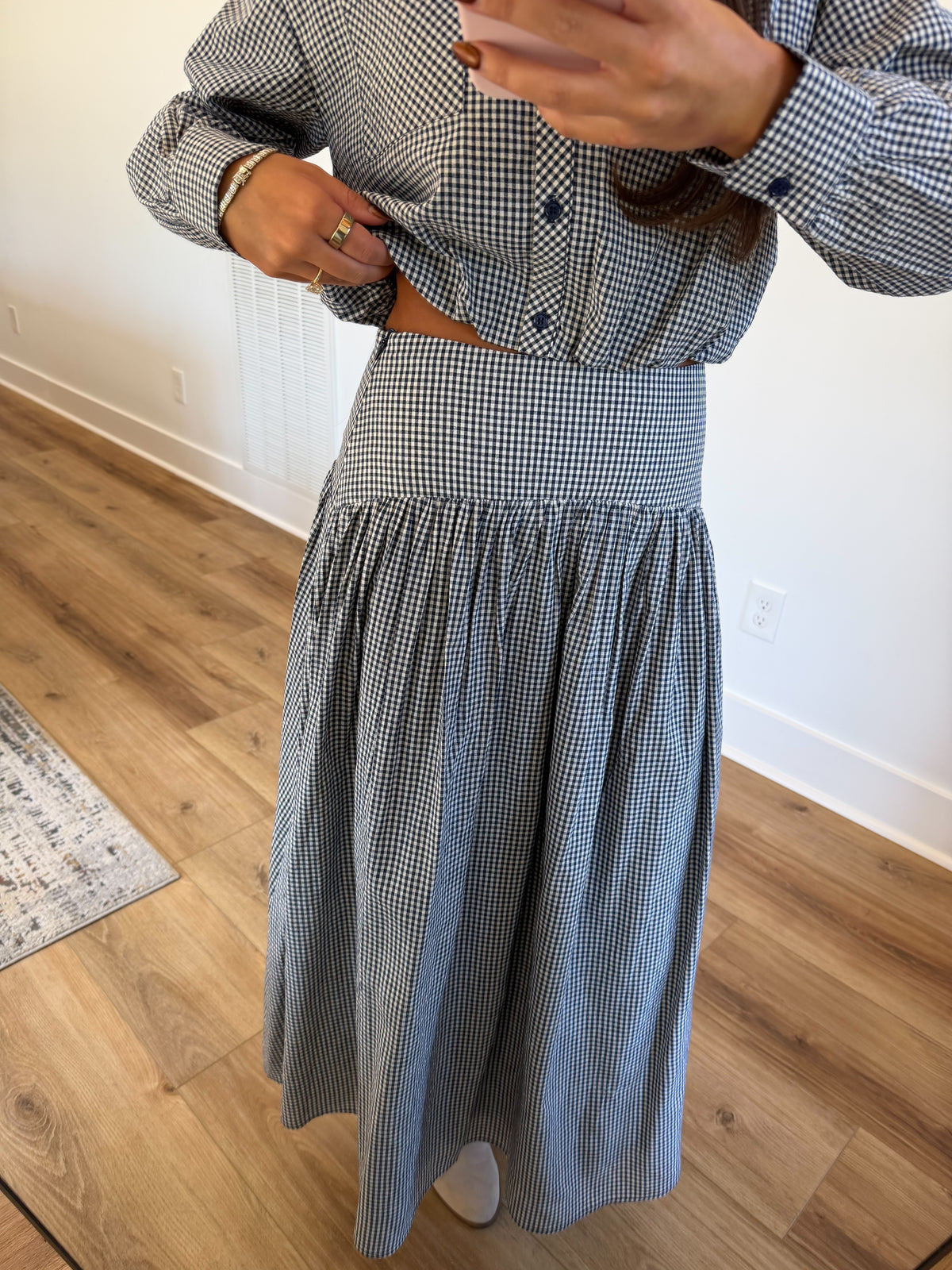 Charlotte Gingham Set (Navy)