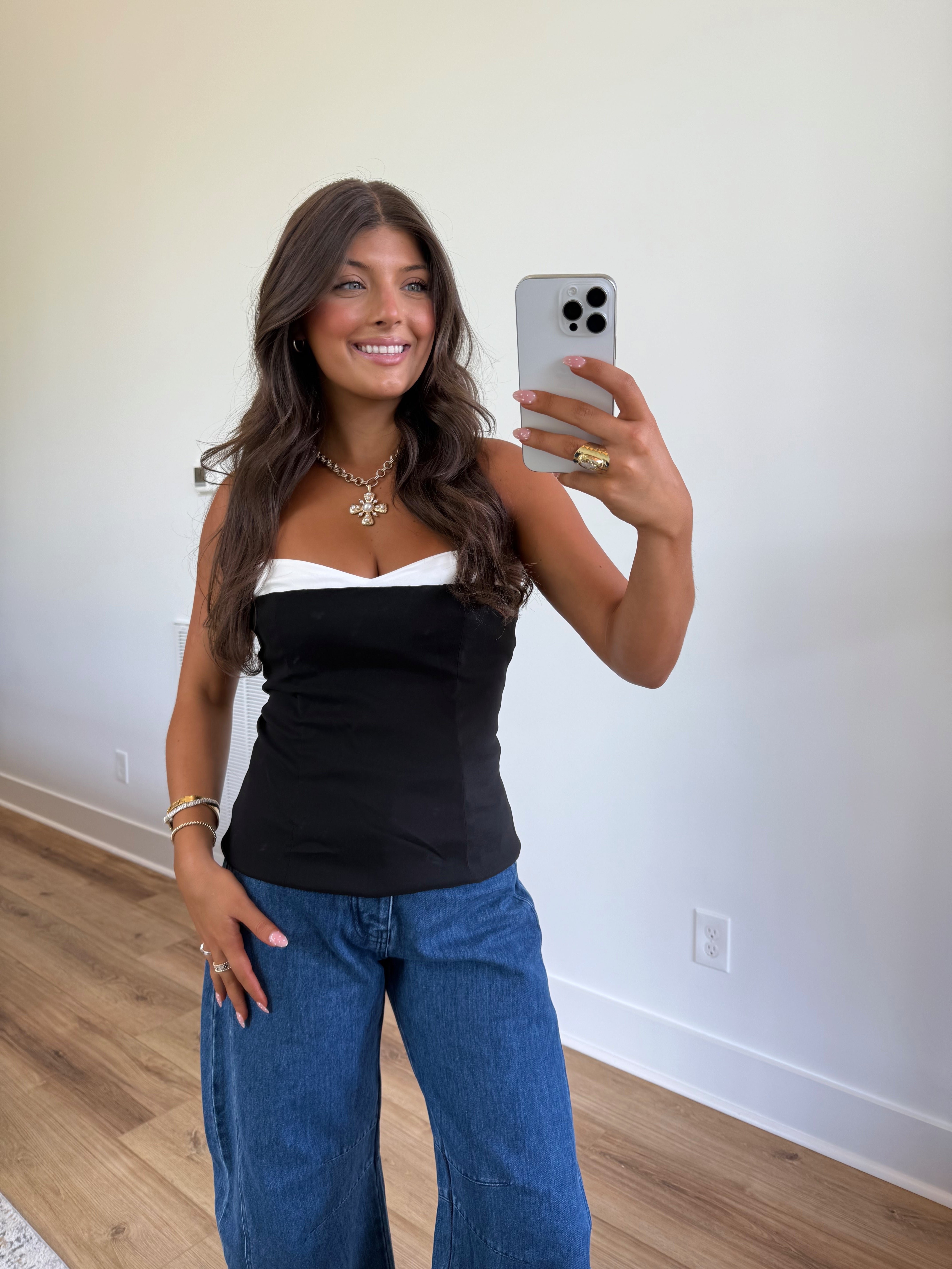 Classic Contrast Top