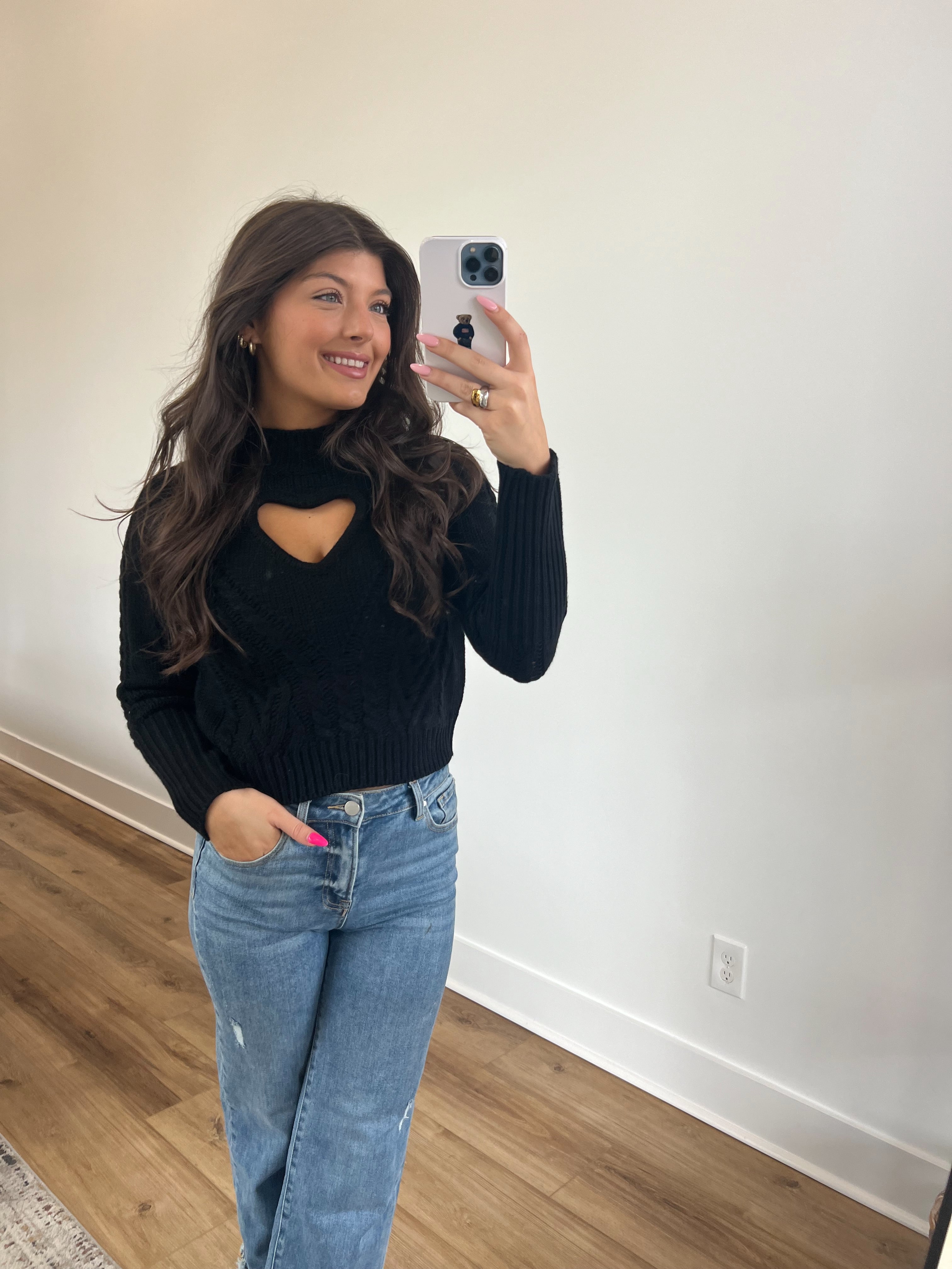 Black Sabrina Sweater