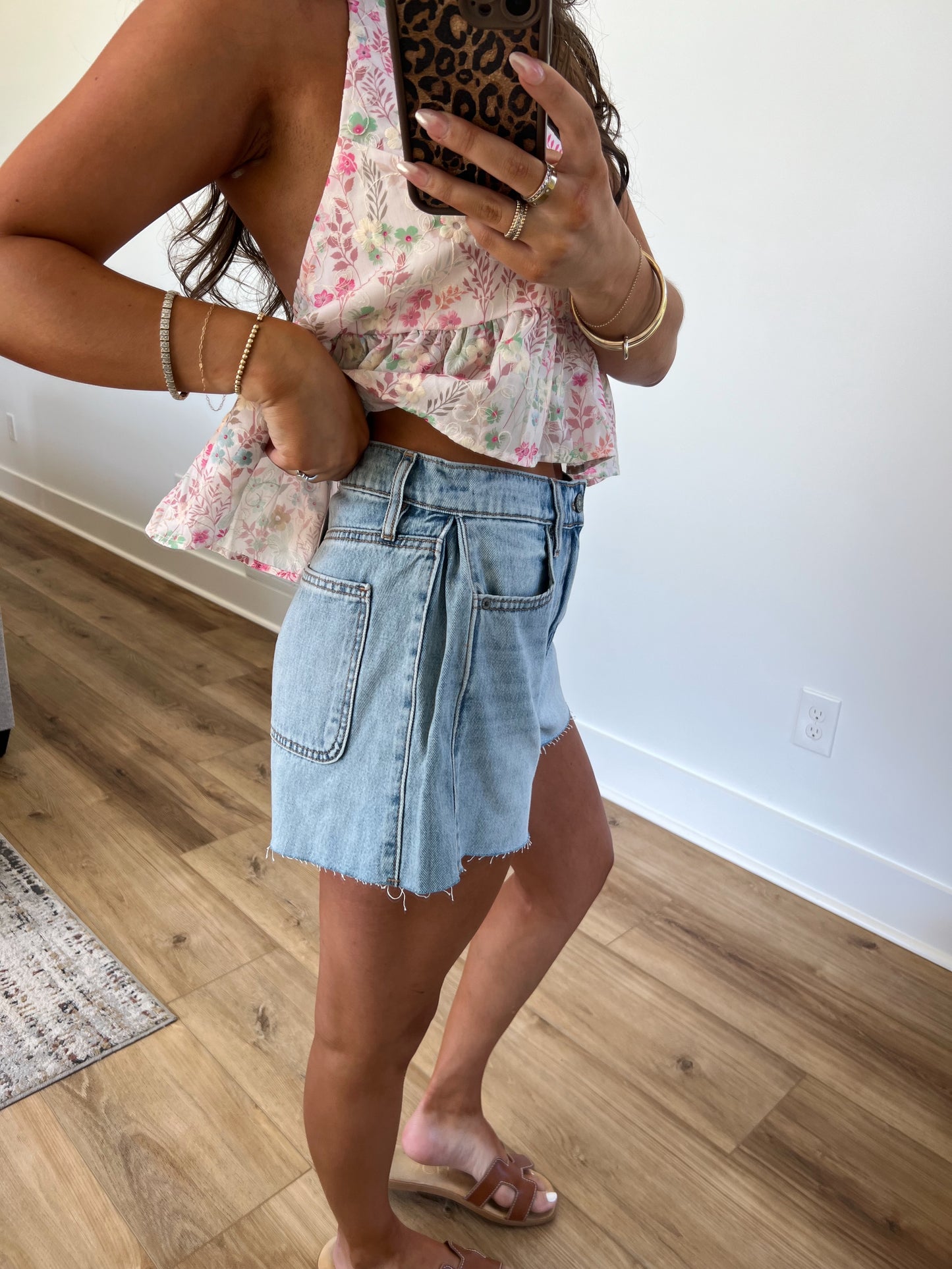 A-Line Denim Shorts