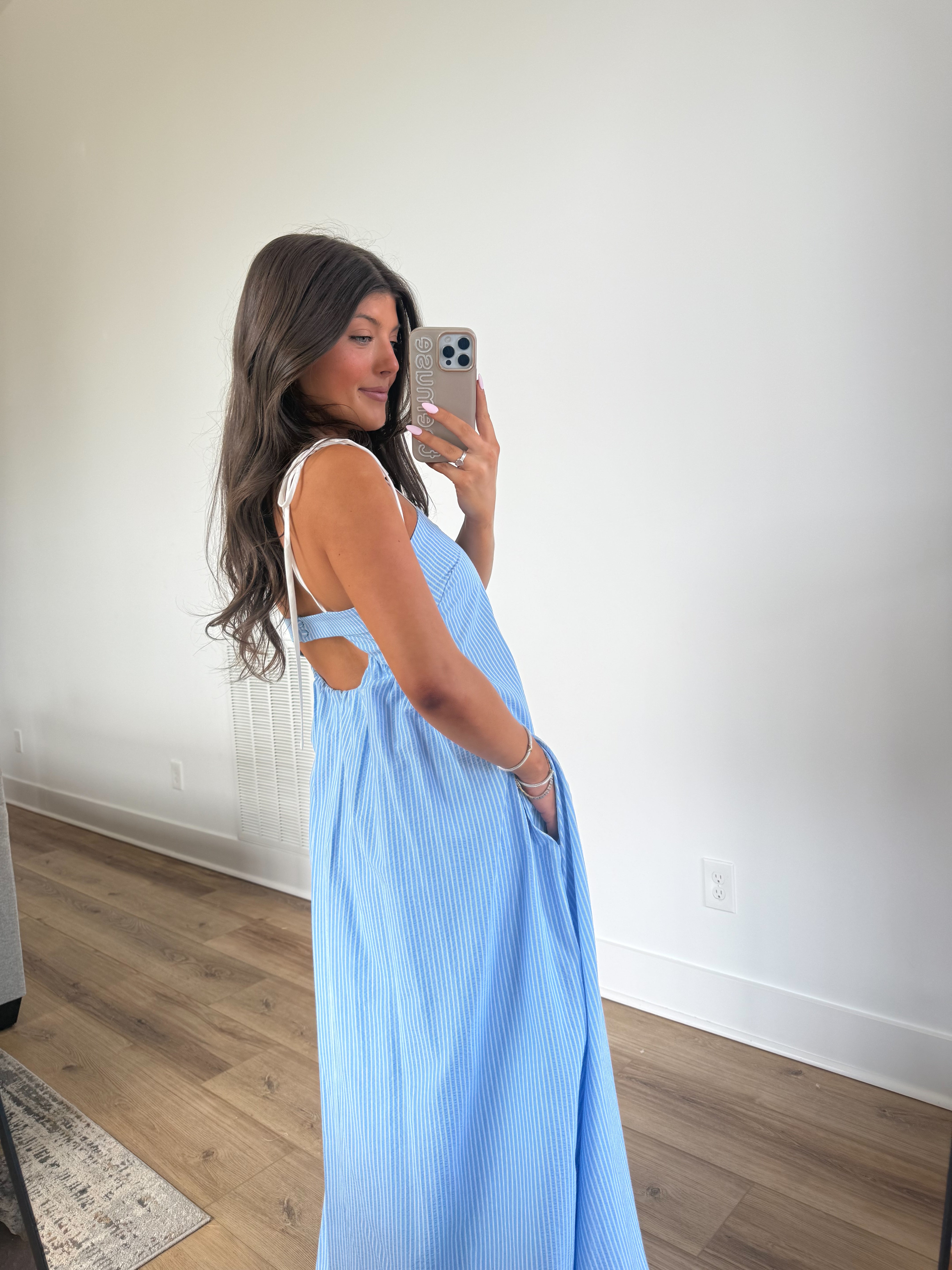 The Sweet Easter Stripe Maxi (Blue)