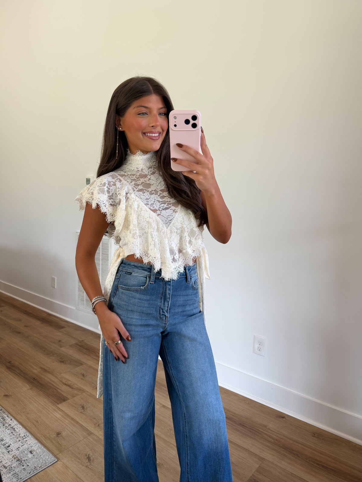 Darling Lace Ruffle Top