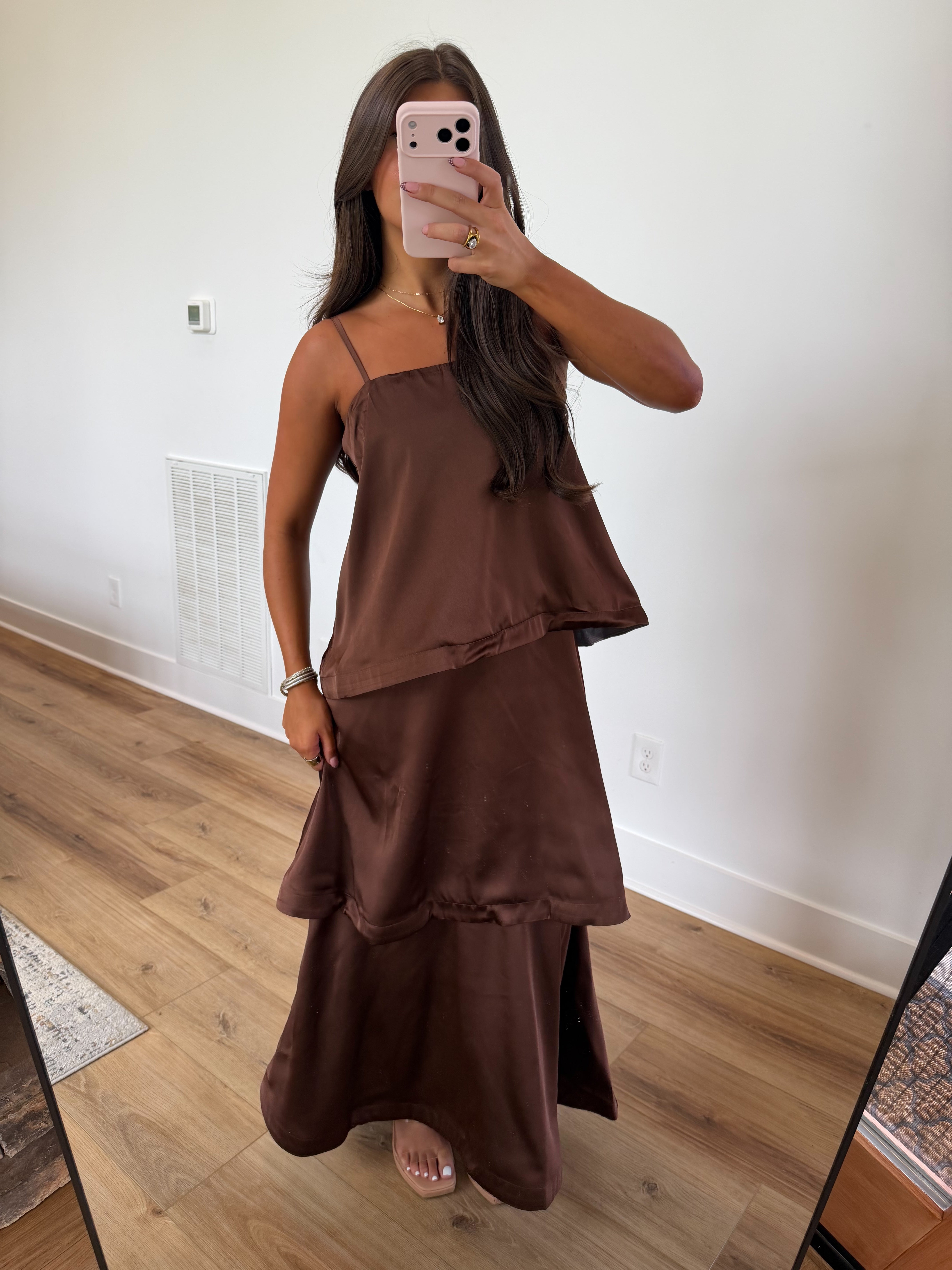 The Satin Haven Maxi (Brown)
