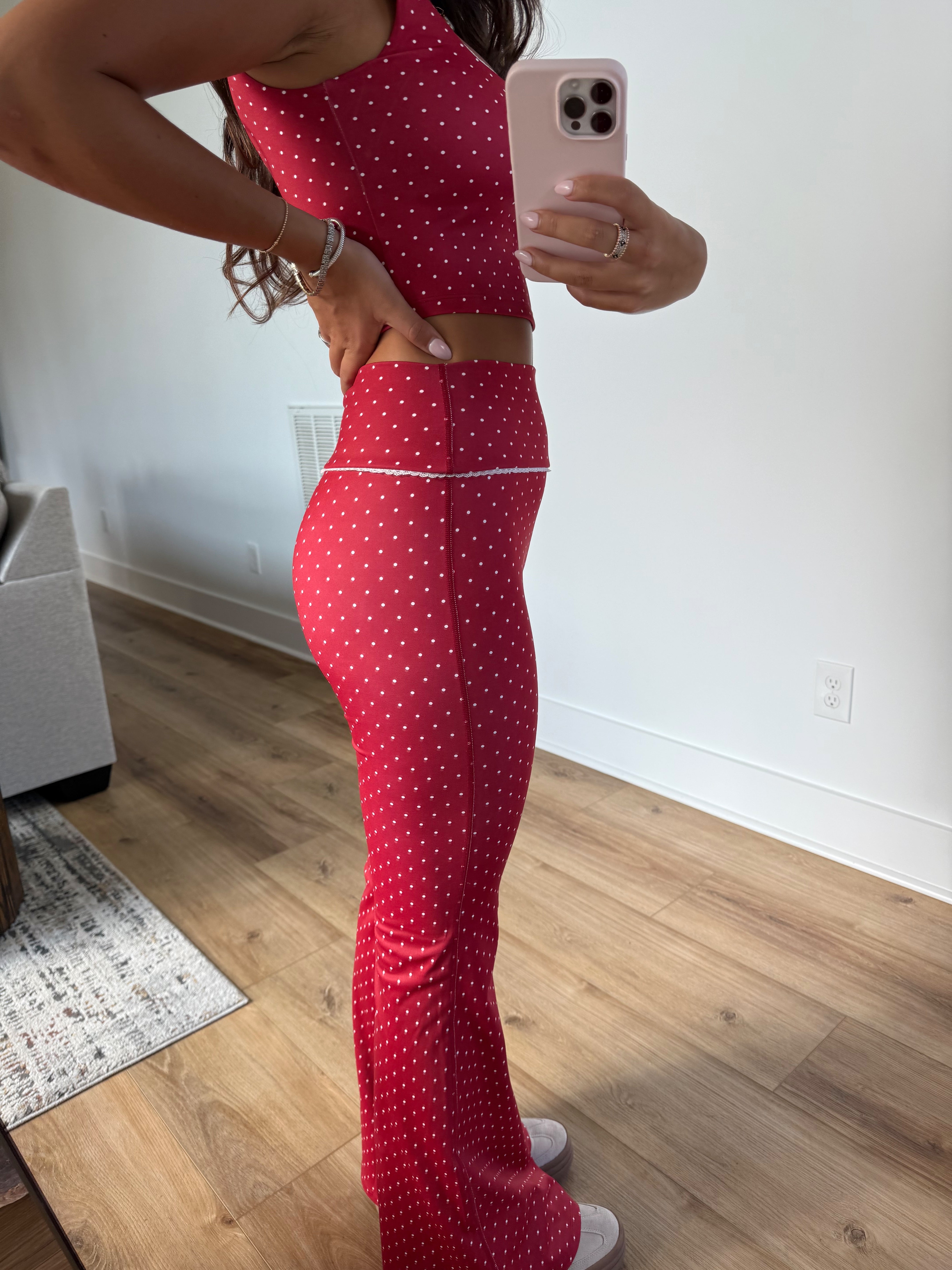 Red/White Polka Dot Athletic Set