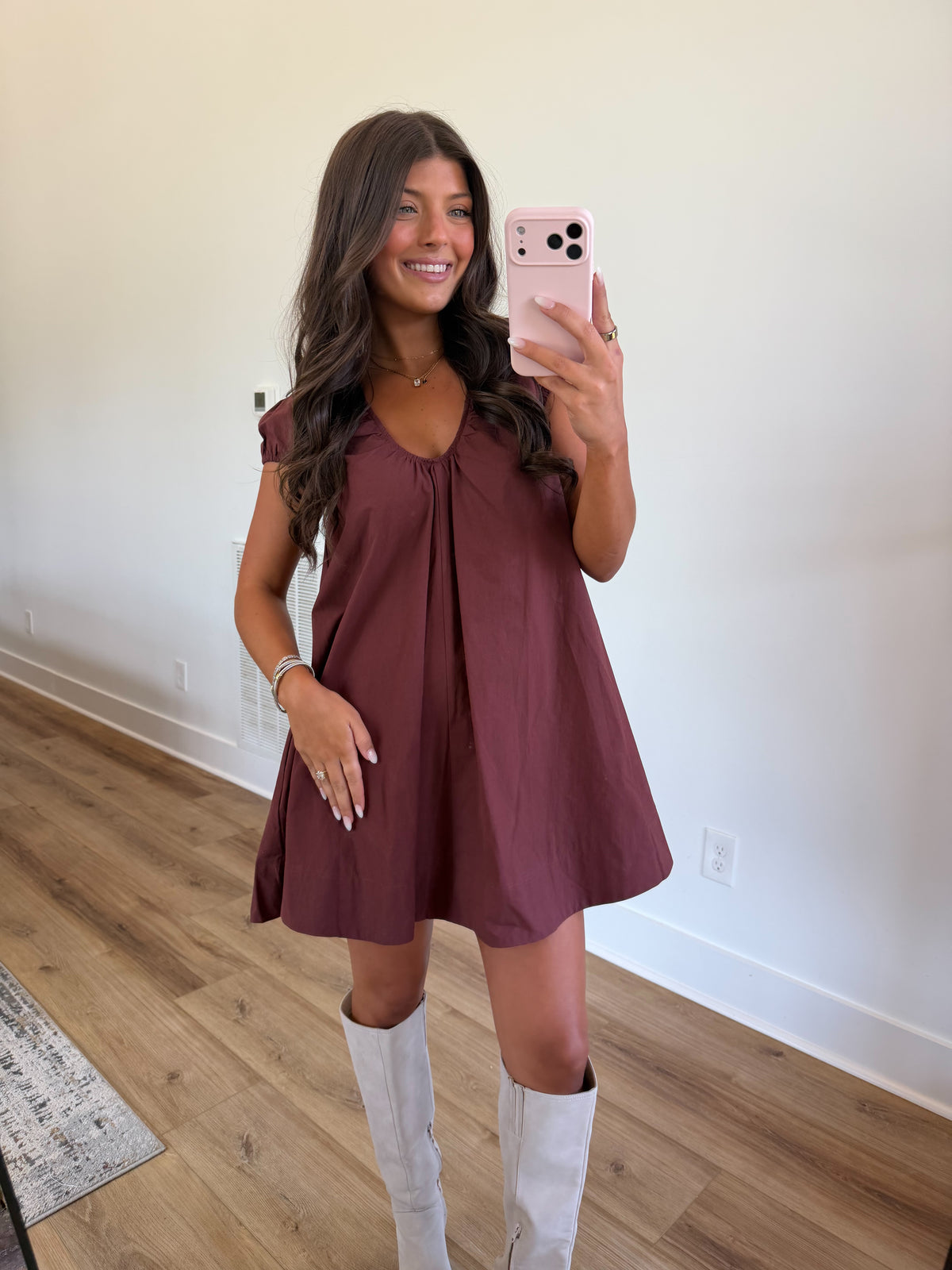 Little Miss Mini Dress (Burgundy)