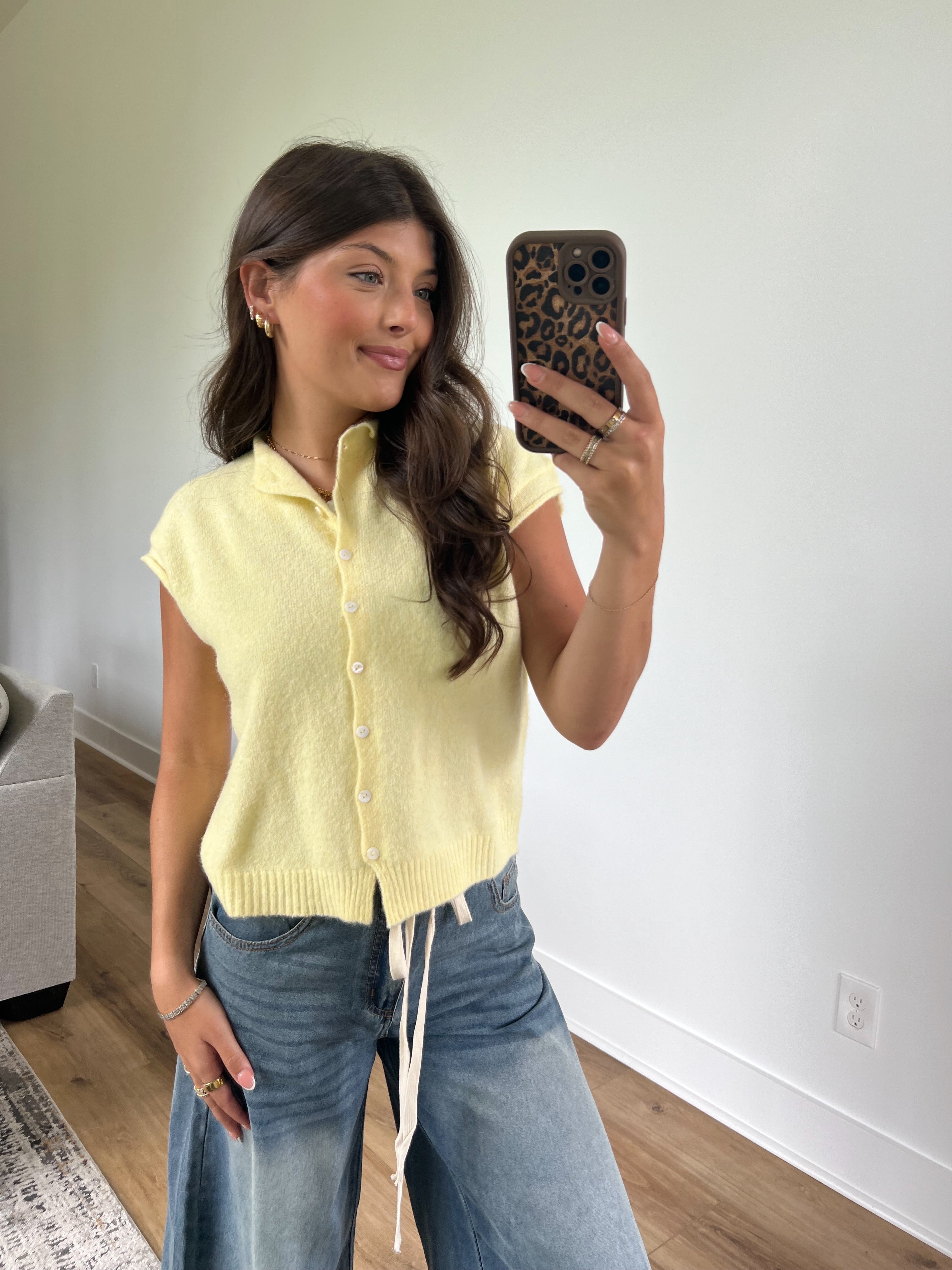 Best Dress Cardigan Vest (Yellow)