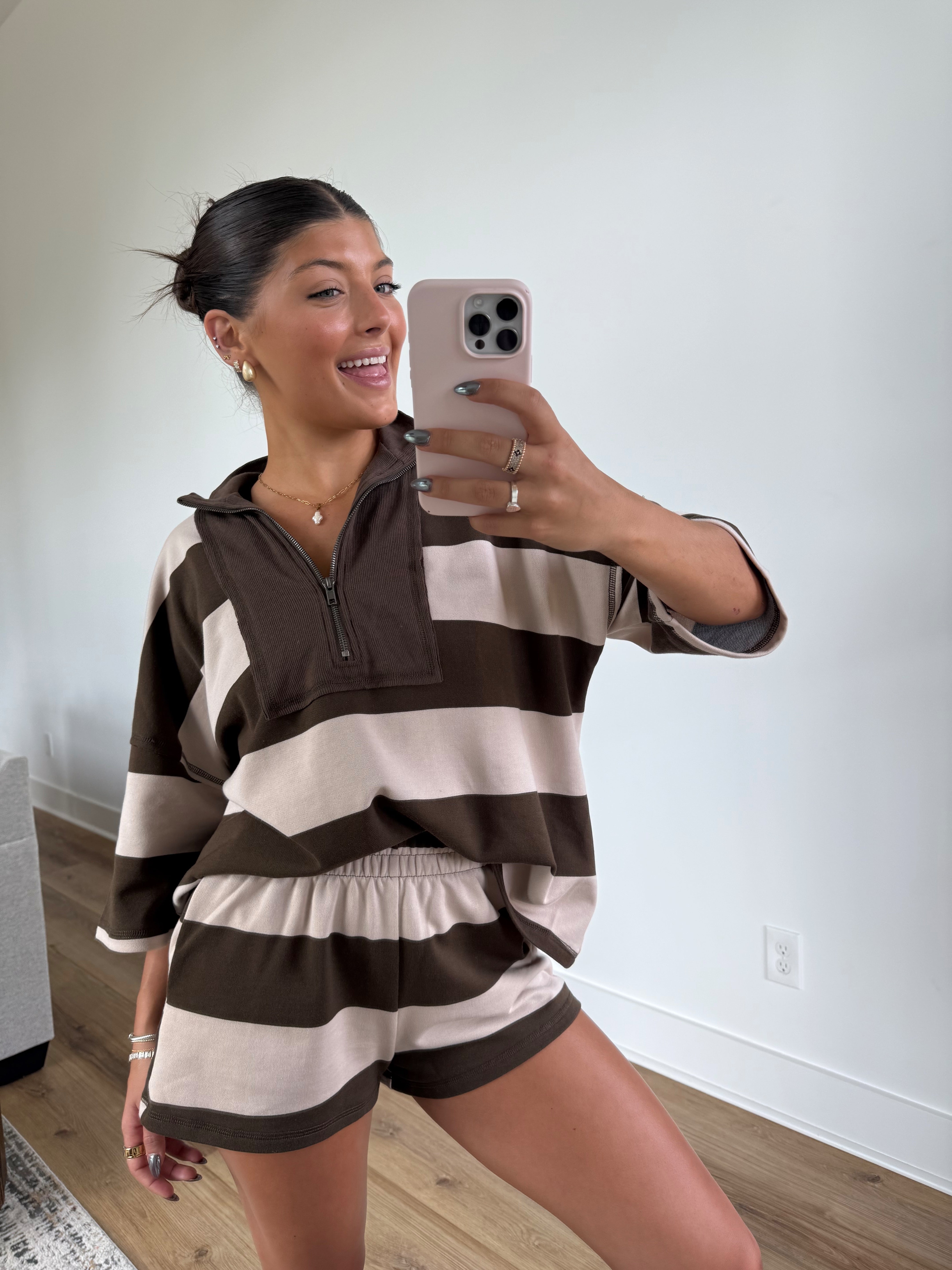 The Varsity Stripe Set (Mocha)