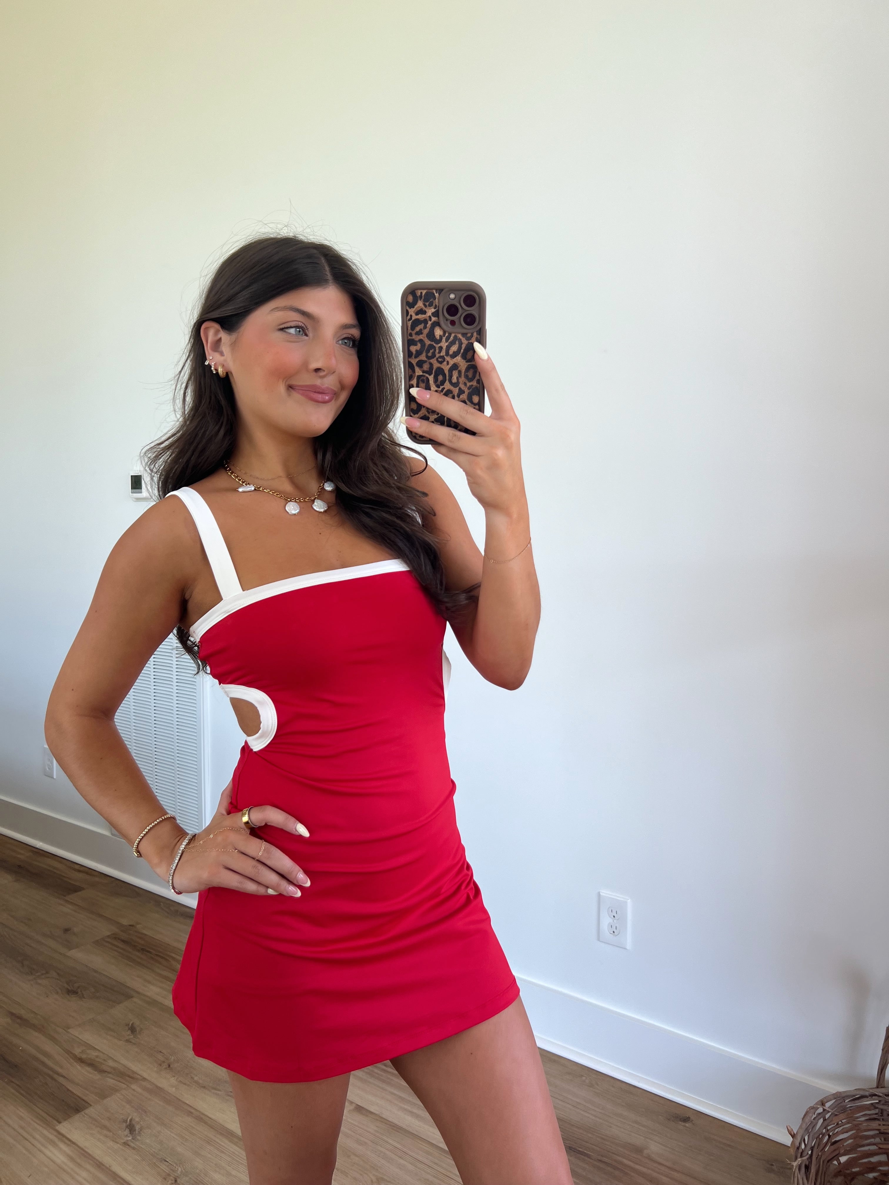 Red Motion Athletic Romper