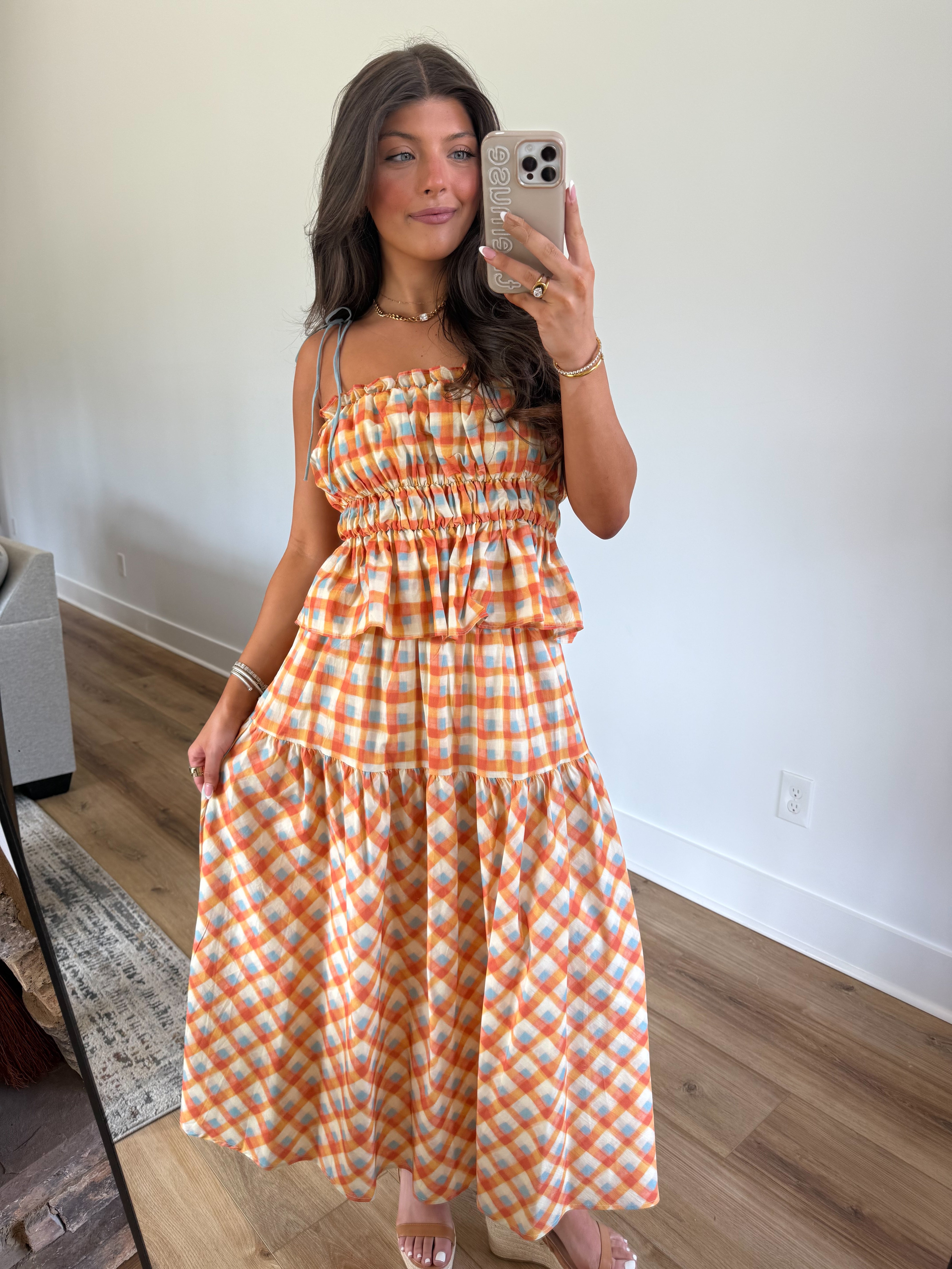 Apricot Picnic Maxi Set