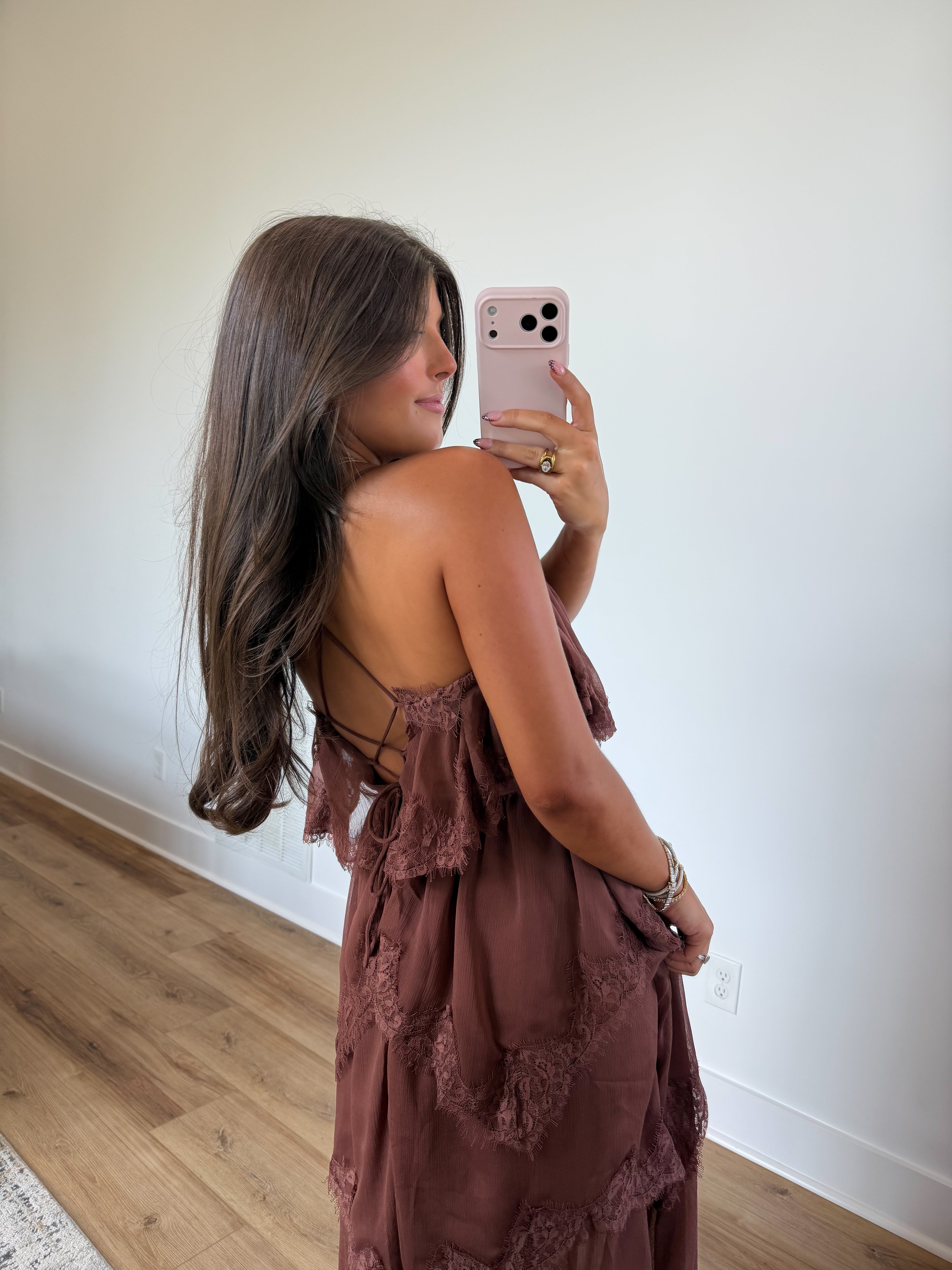 Wren Lace Trim Maxi (Brown)