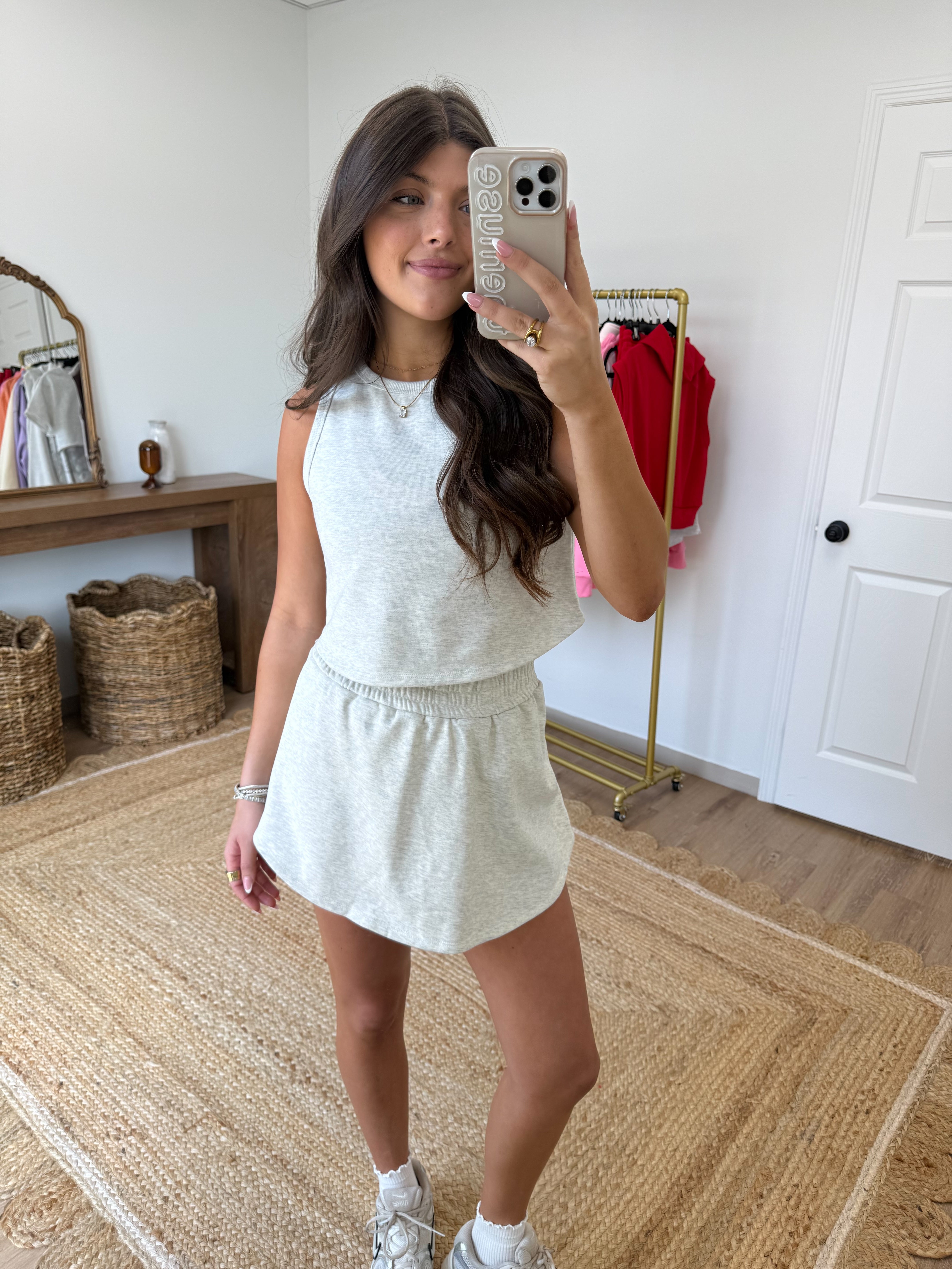 Lived in Skort Set (Grey)
