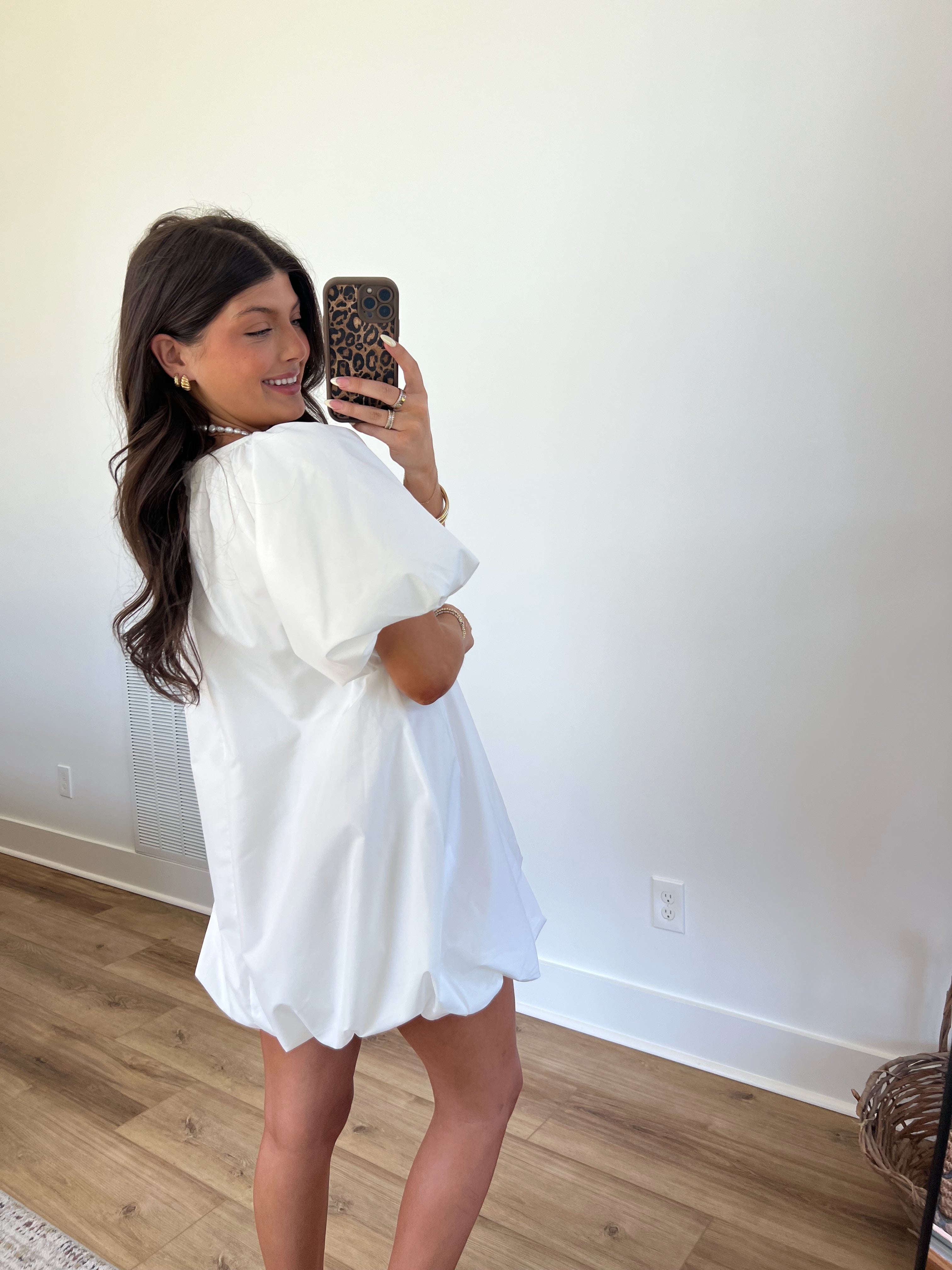 Puff Sleeve Mini Dress