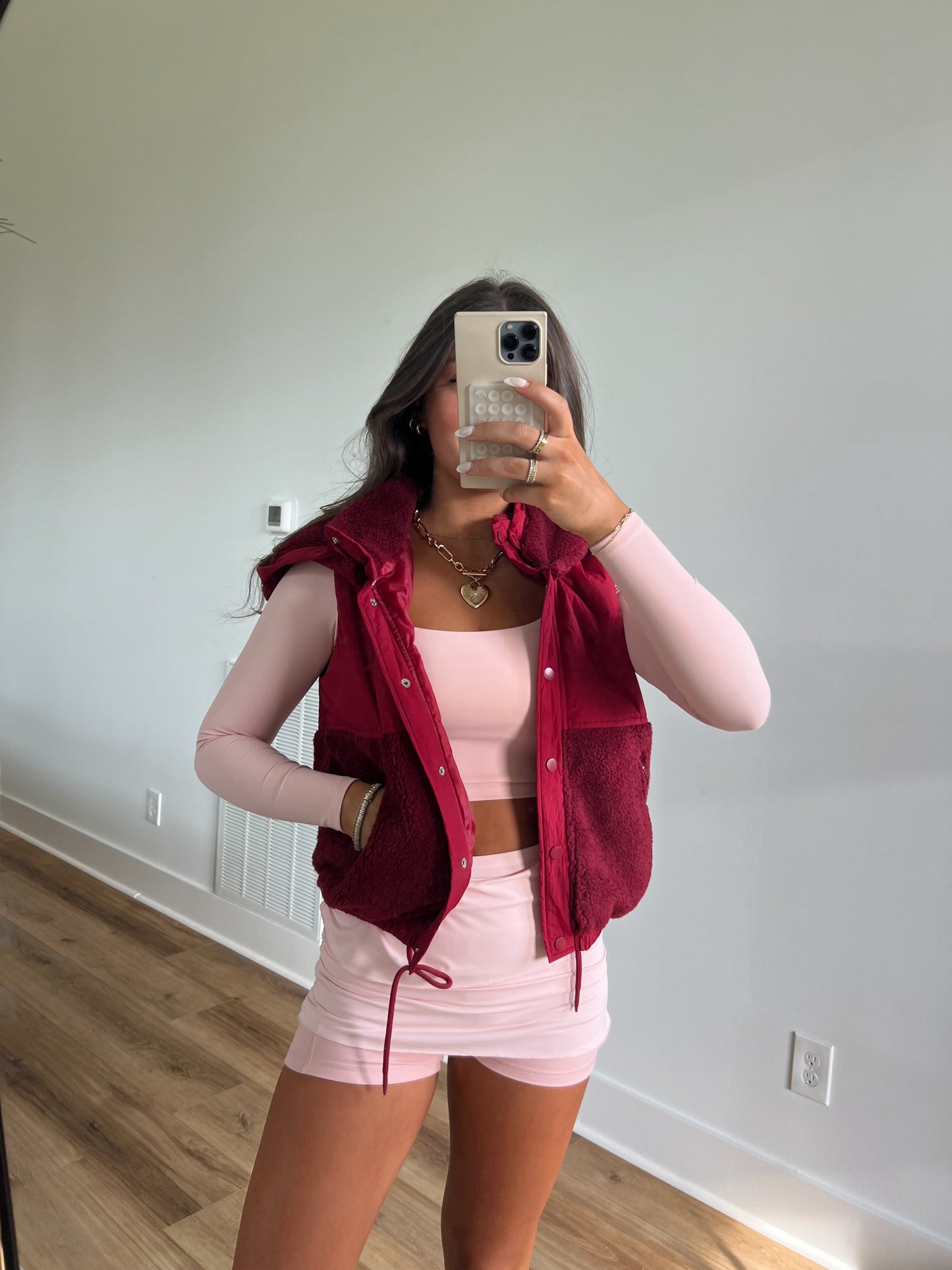 Maroon Fleece Vest