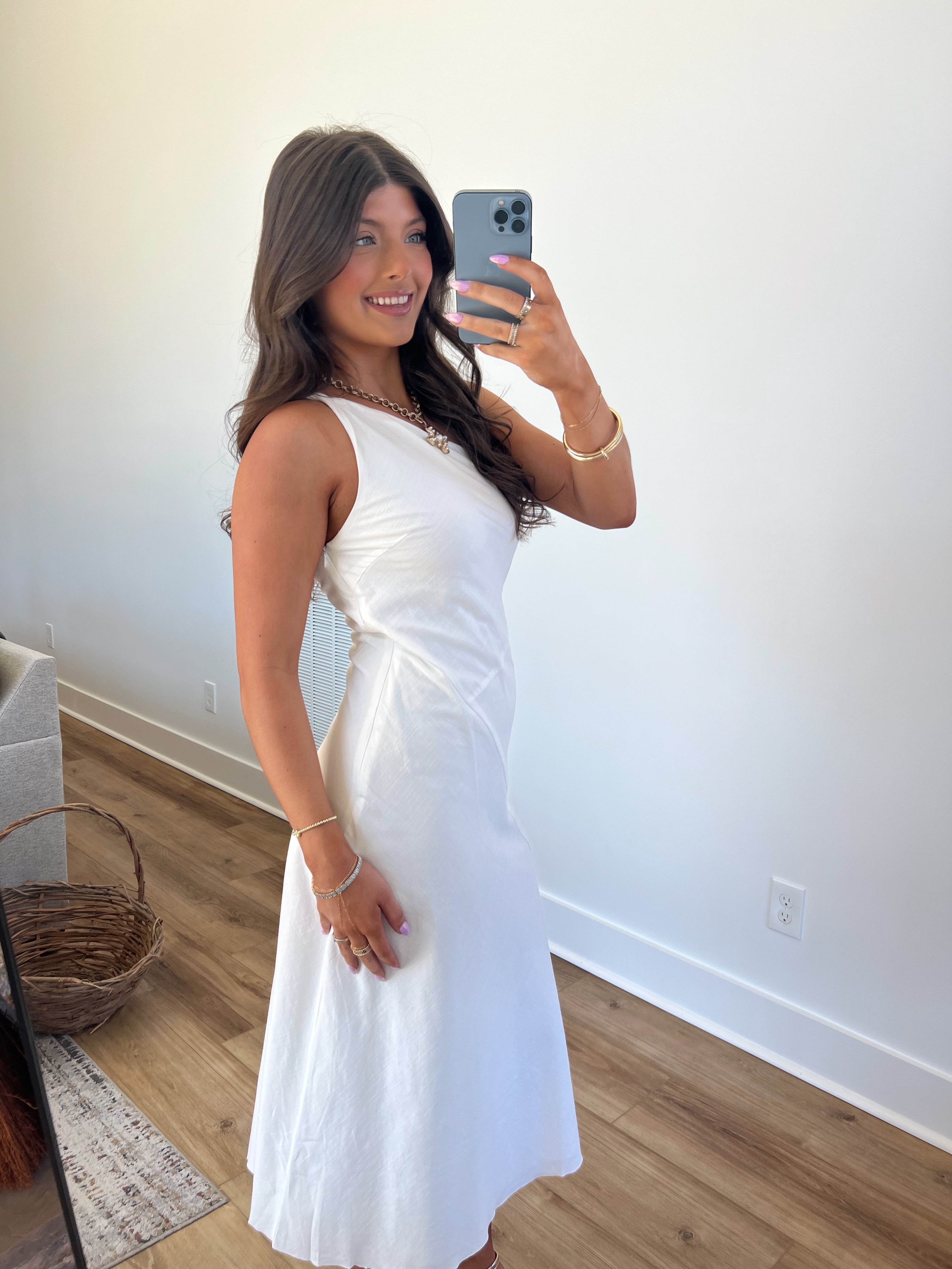 Fancy Linen Midi Dress