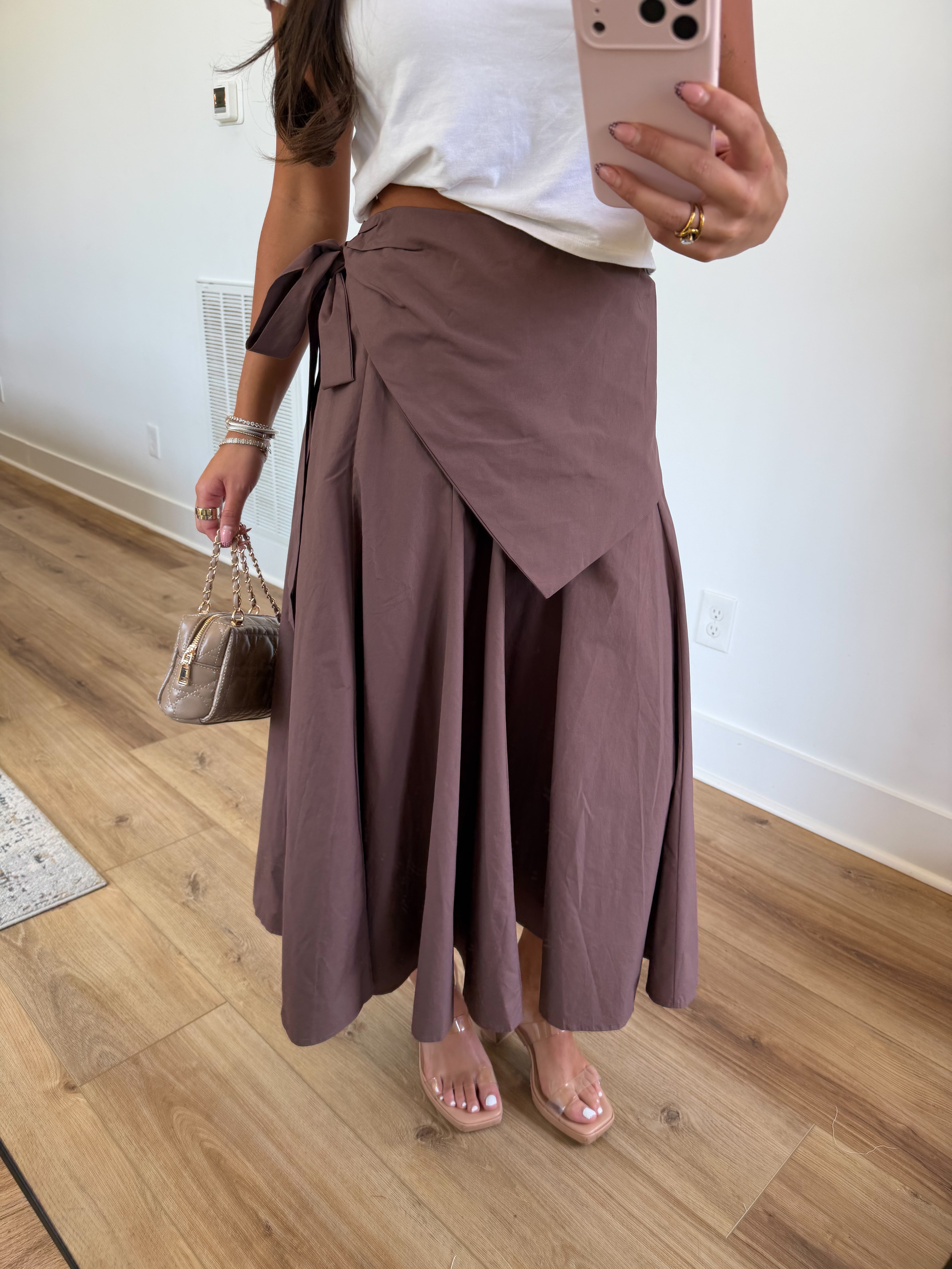 Lenny Waist Tie Midi Skirt