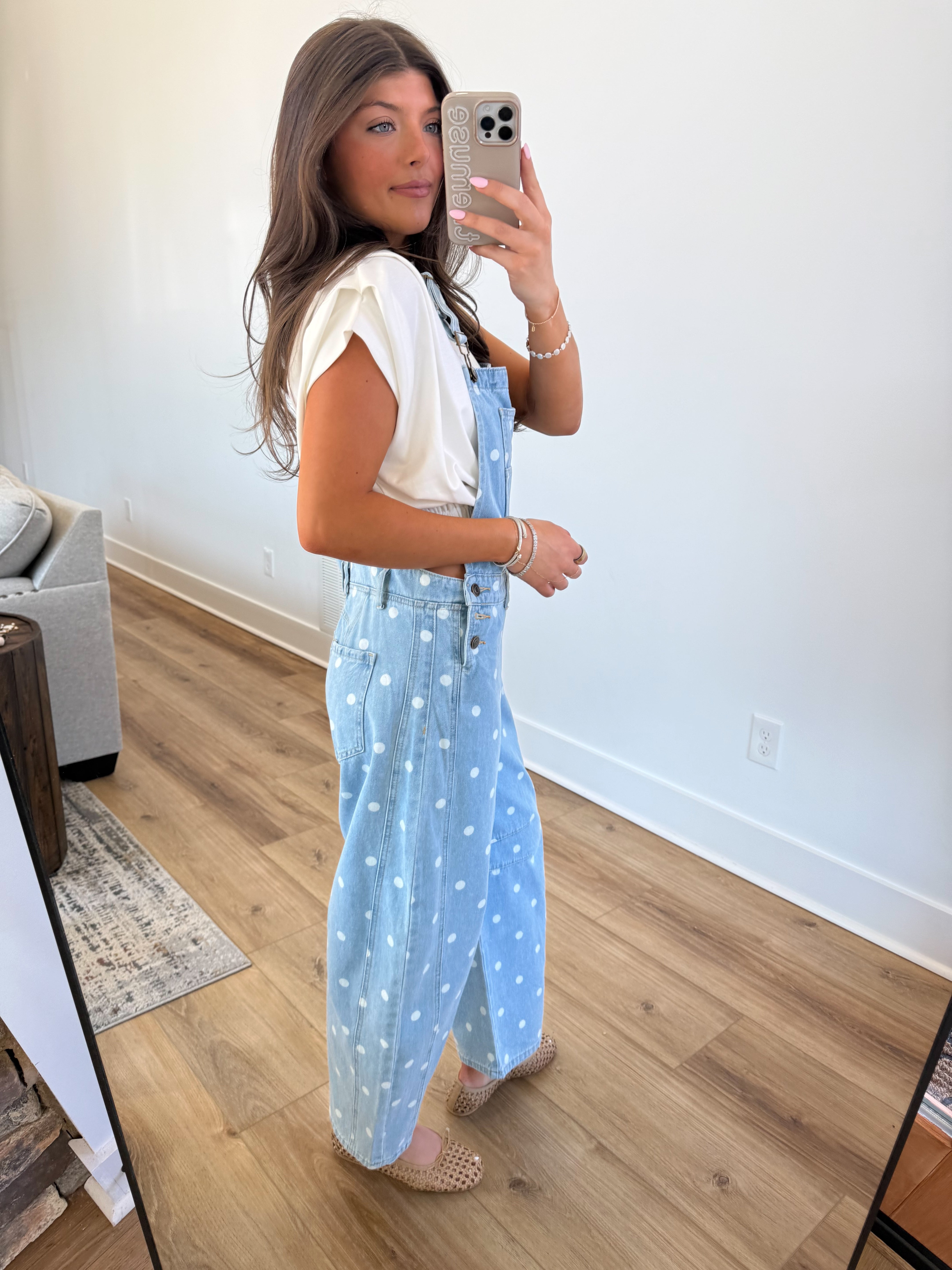 The Bluebell Dot Overalls (Restock)