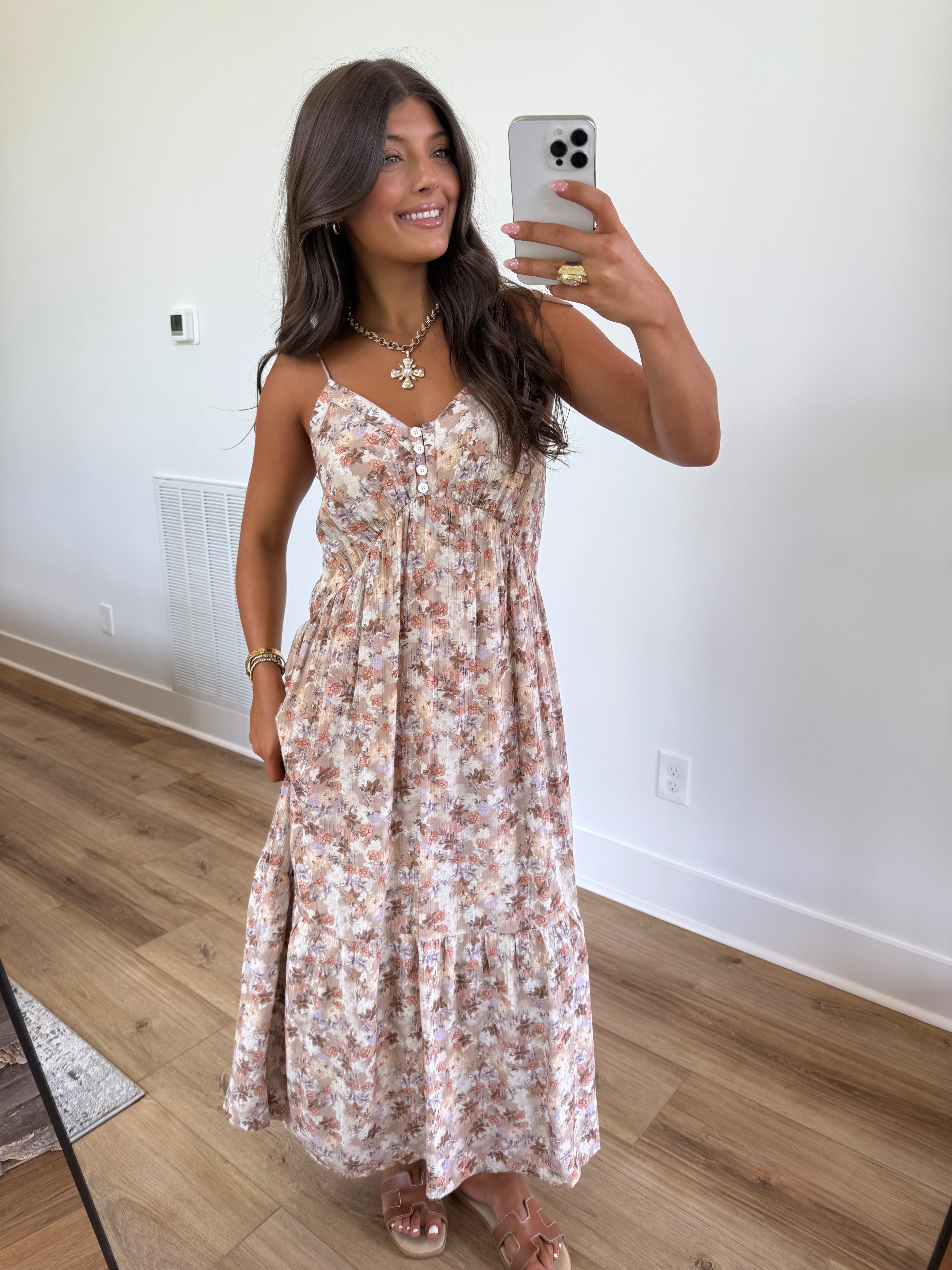Cocoa Bloom Maxi Dress