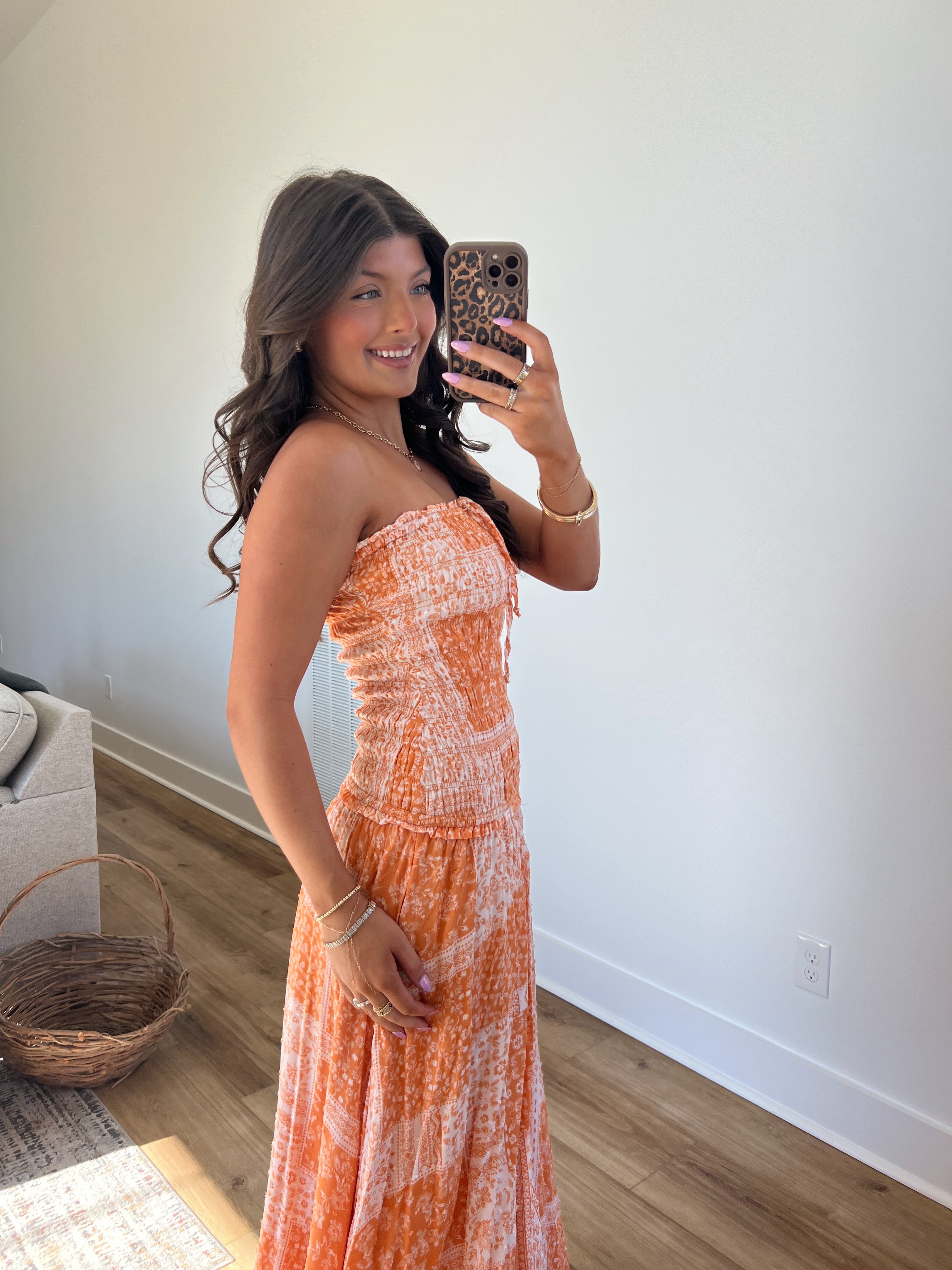 Sunburst Stitch Maxi Dress