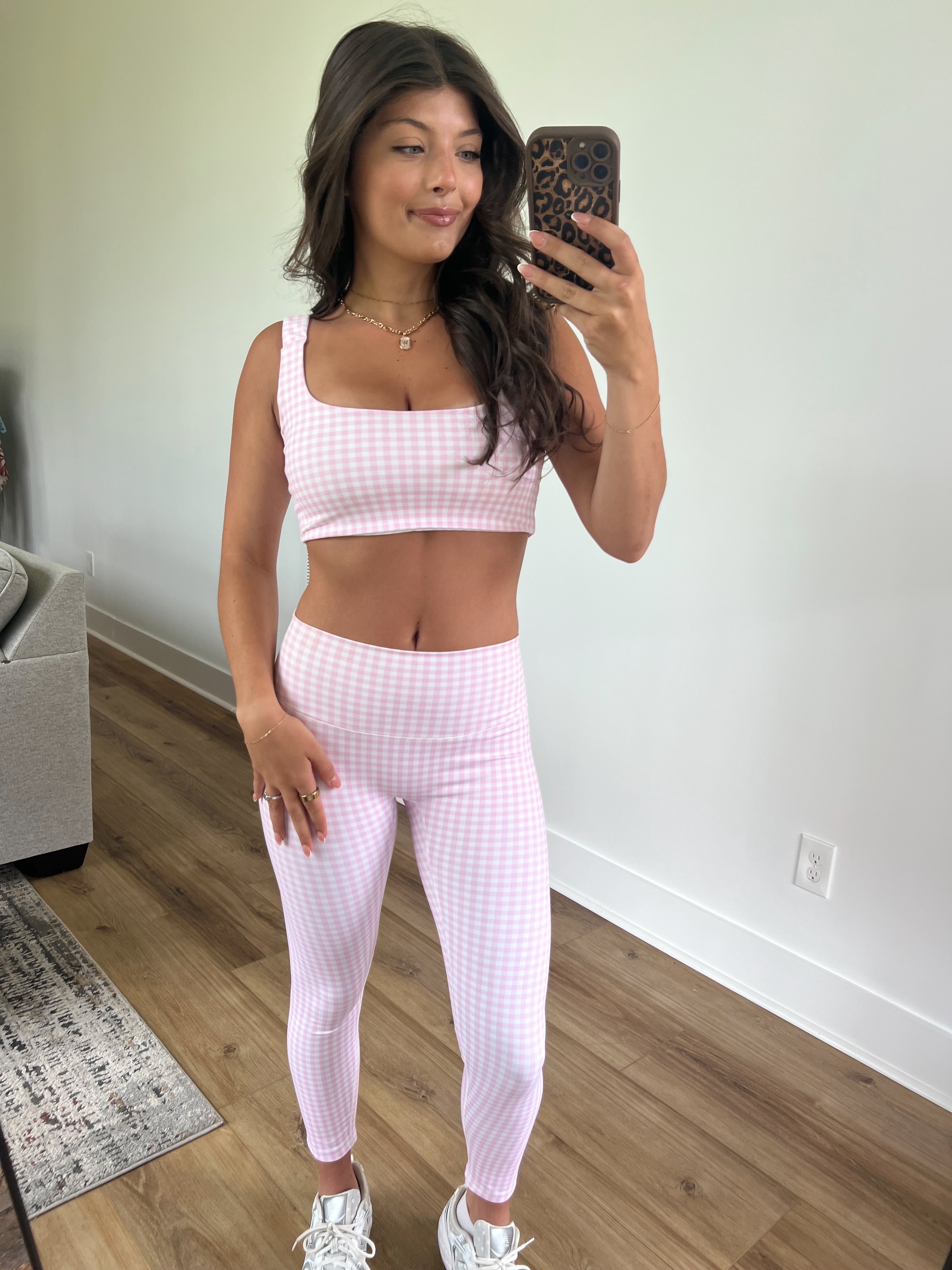 Pink Ginghams Leggings