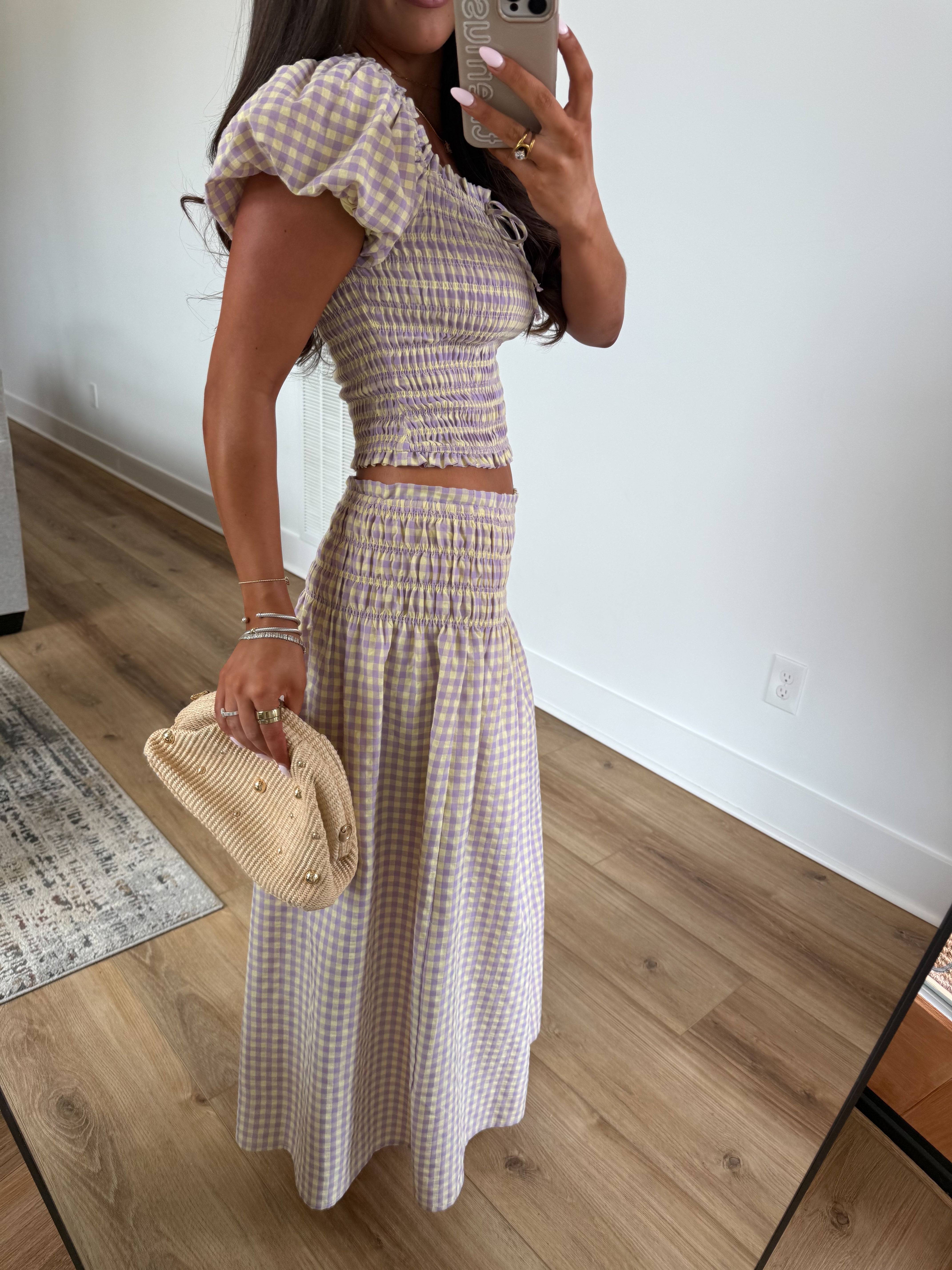 Lavender/Lemon Gingham Set (Restock)