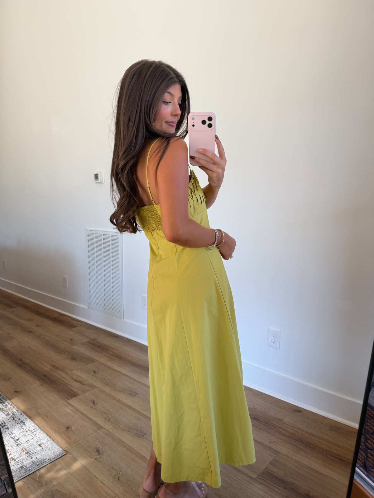 Keepsake Midi Dress (Chartreuse)