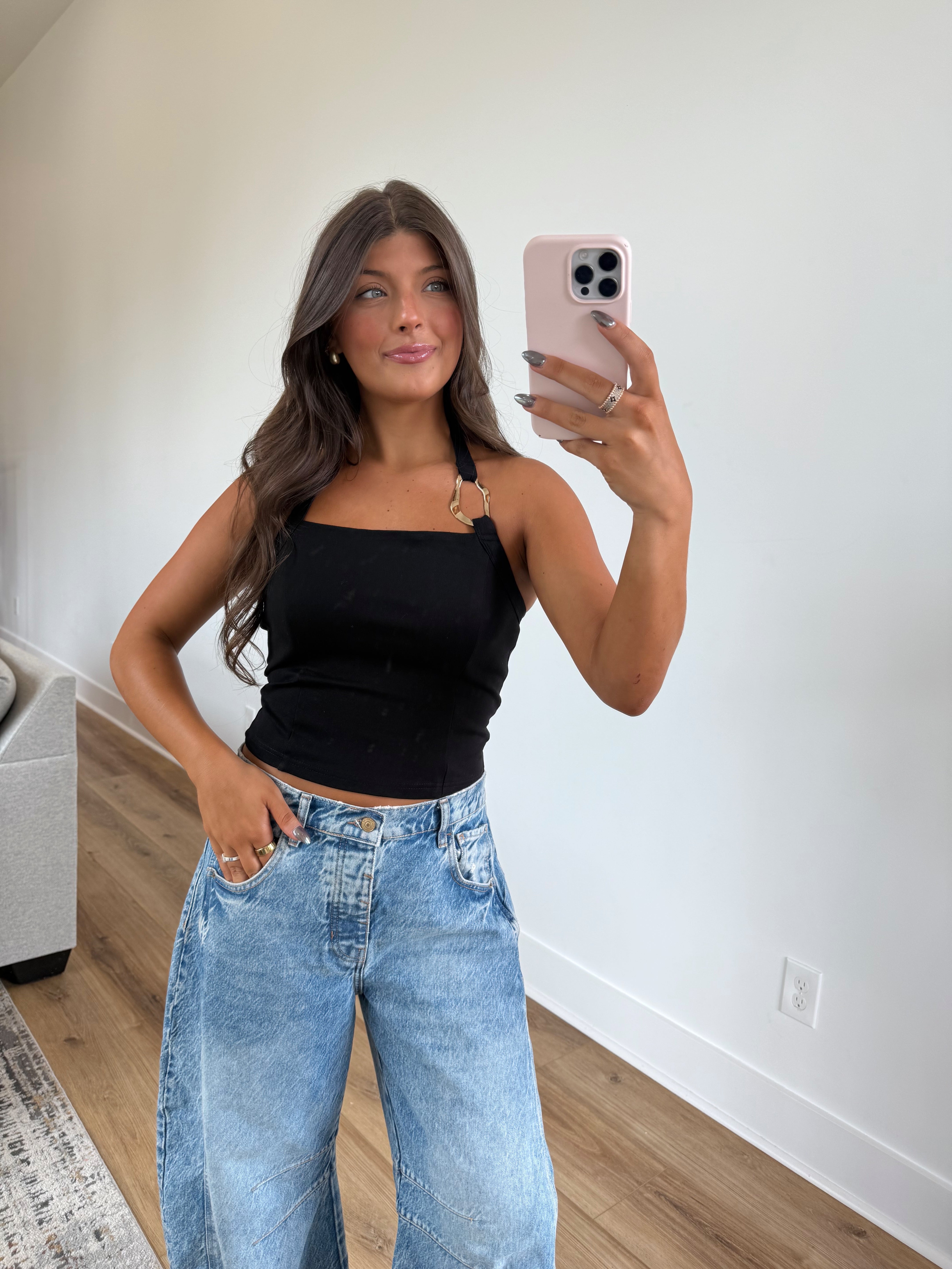 Sculpt Halter Top (Black)