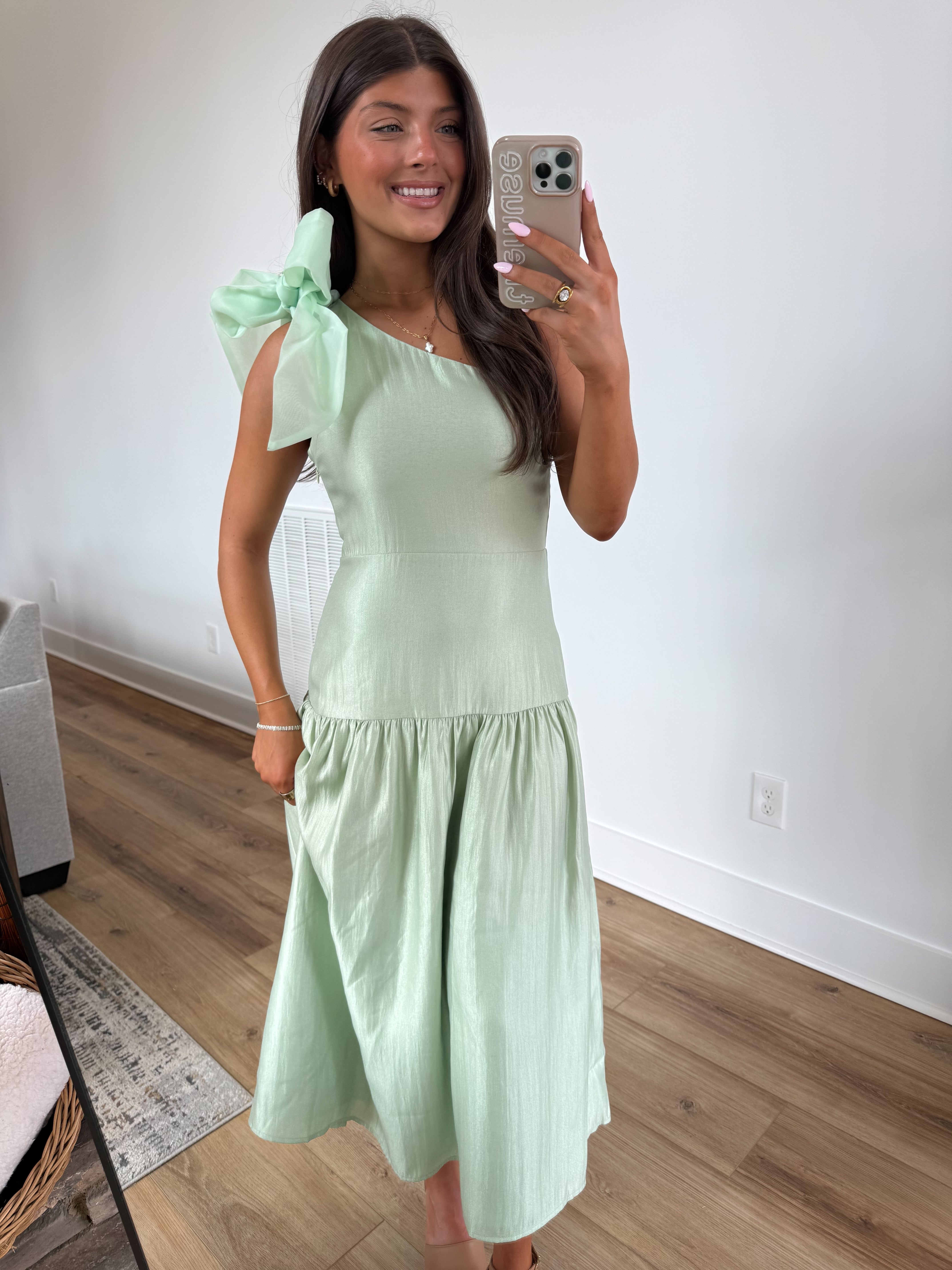The Mint Bow Dress