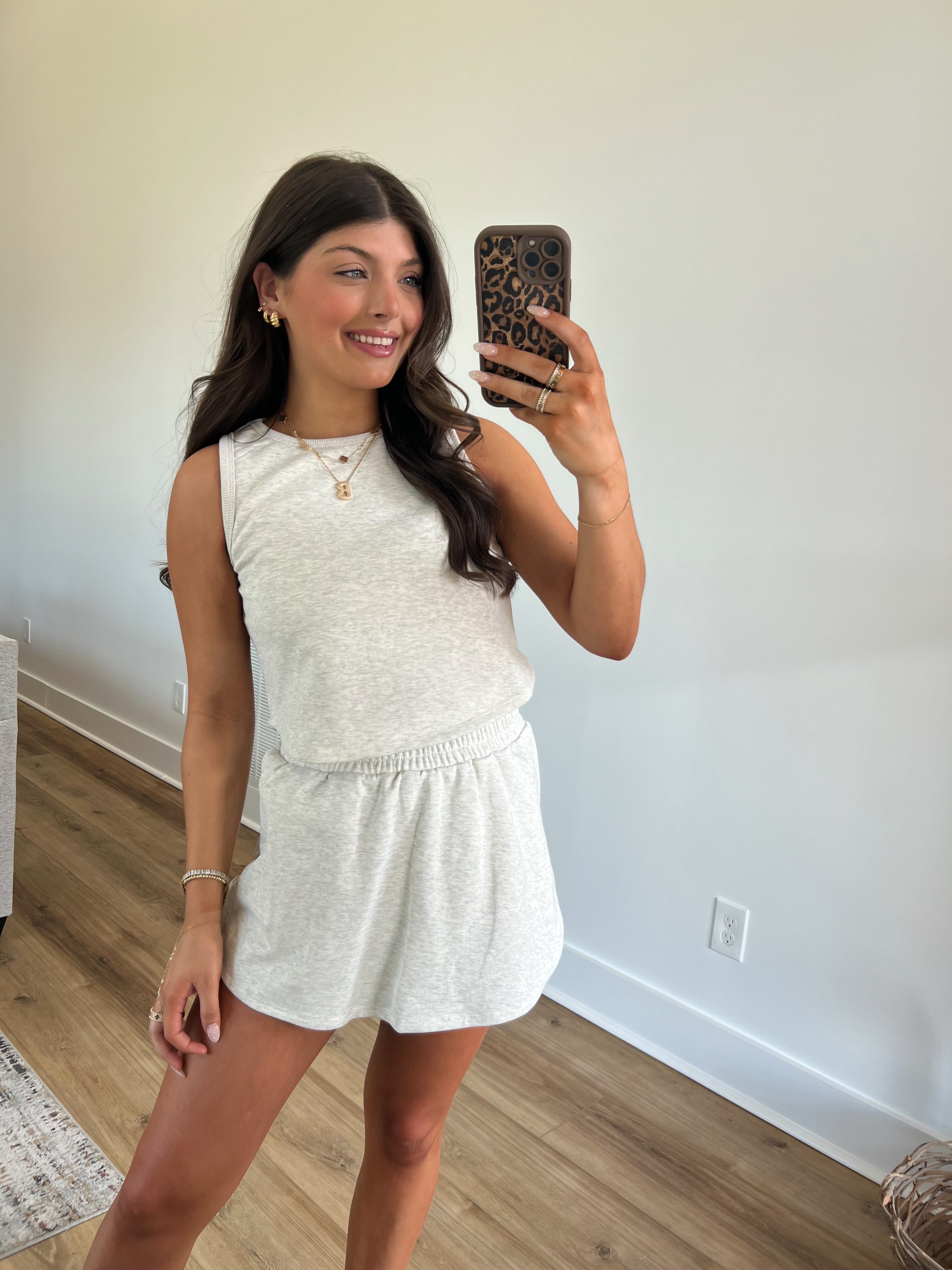 Heather Grey Mckenna Skort Set (Restock)