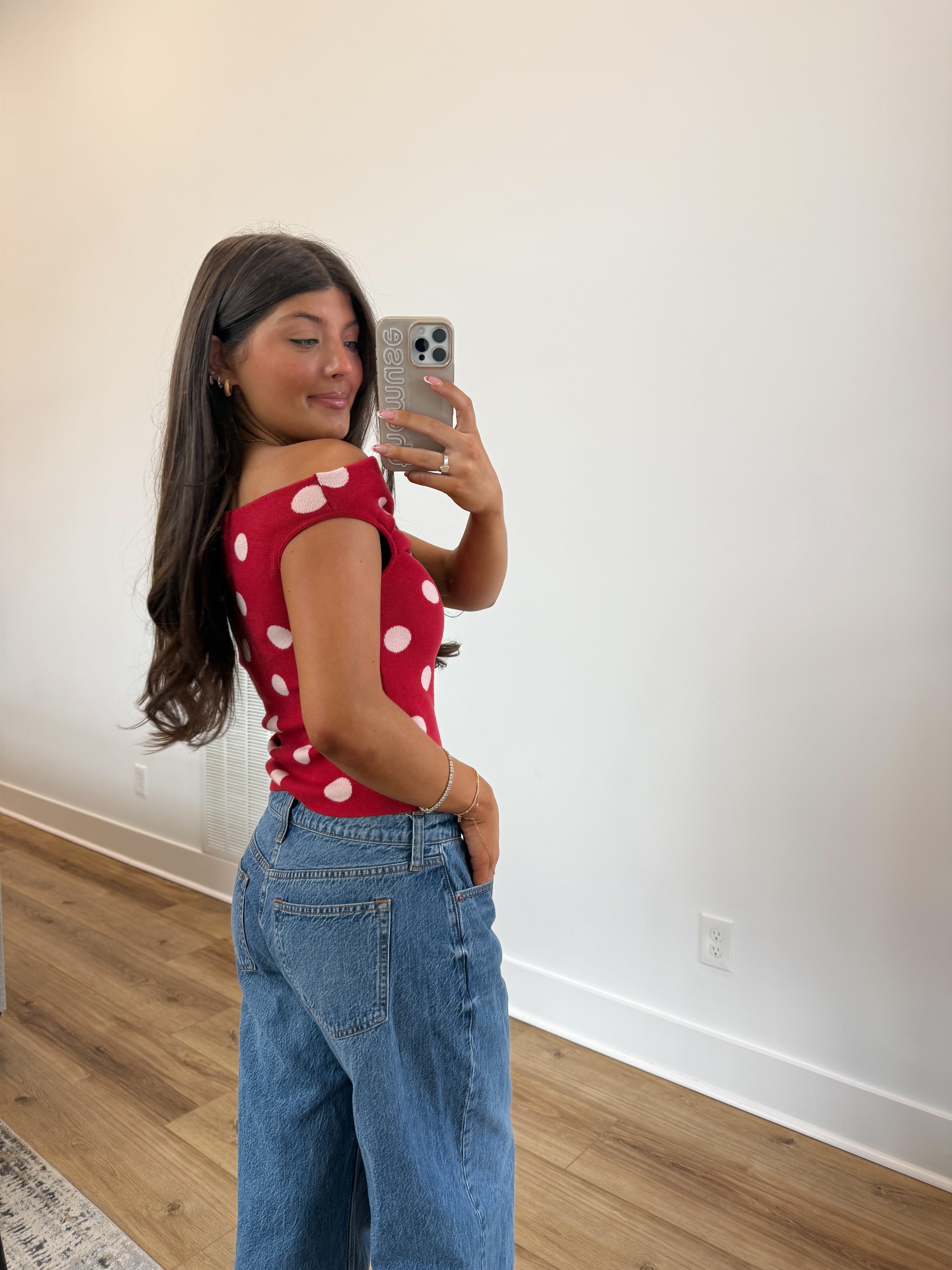 The Wren Top (Red/White)
