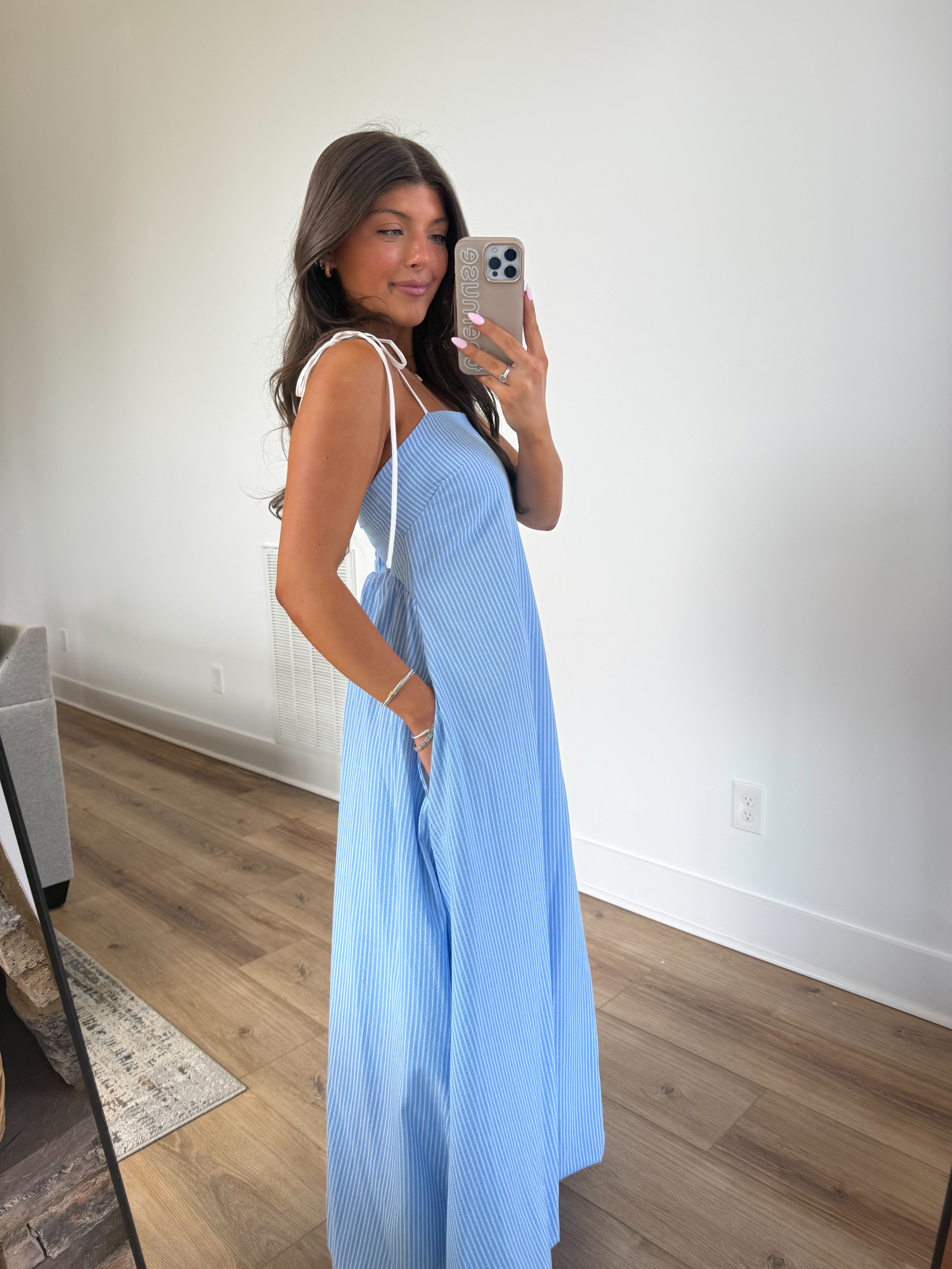 The Sweet Easter Stripe Maxi (Blue)