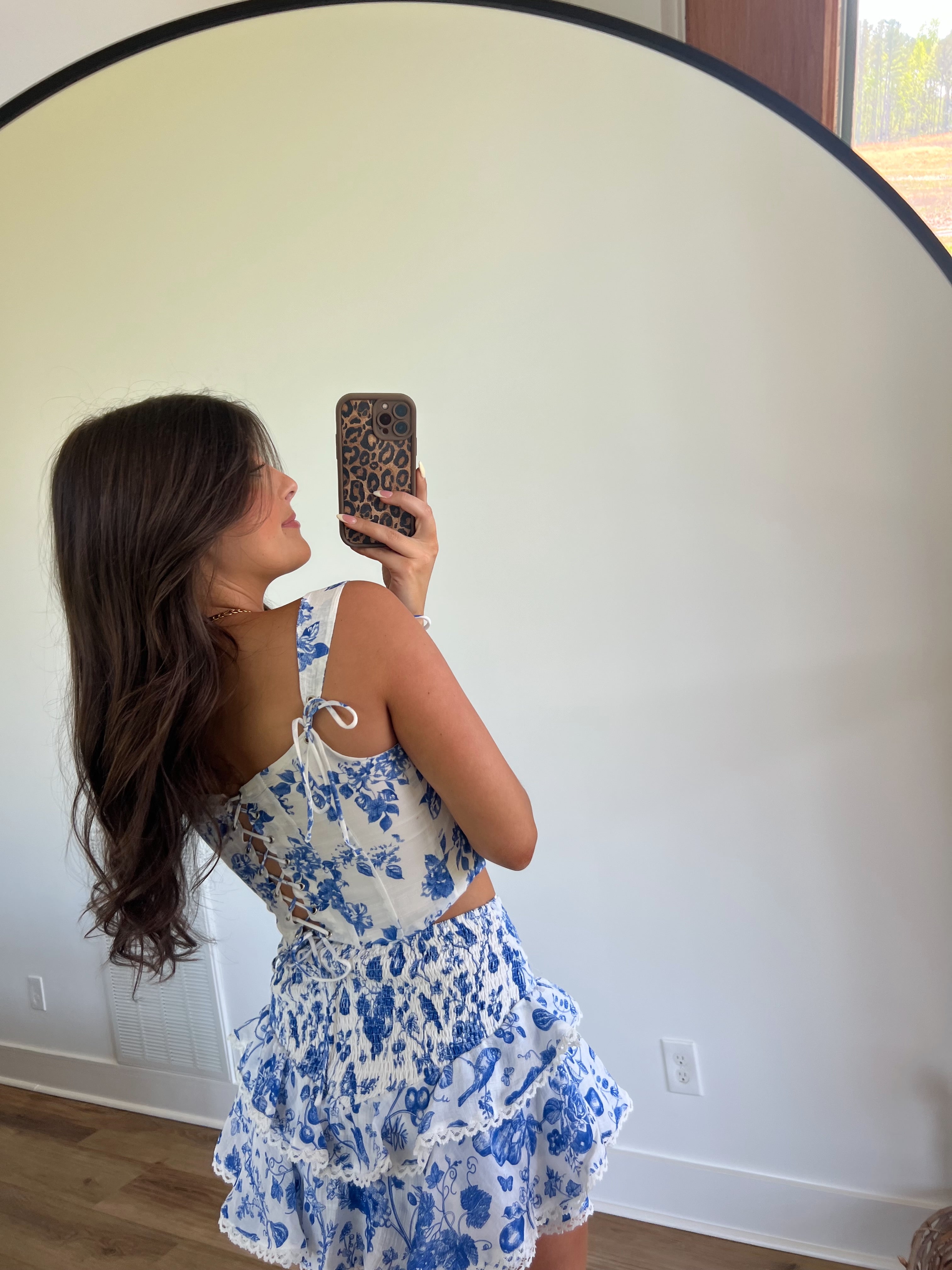 Blue Hawaiian Corset Set